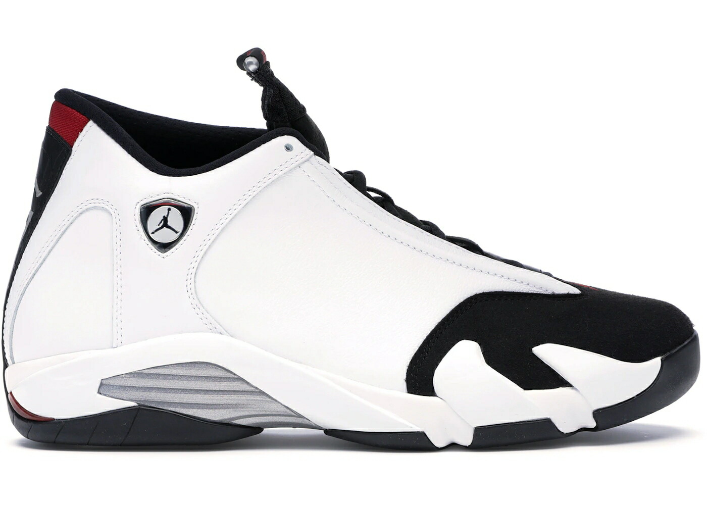 ナイキ ジョーダン 黒色 ブラック 白色 ホワイト 赤 レッド スニーカー メンズ JORDAN 14 RETRO BLACK TOE (2014) / WHITE BLACK VARSITY RED METALLIC|スニケス