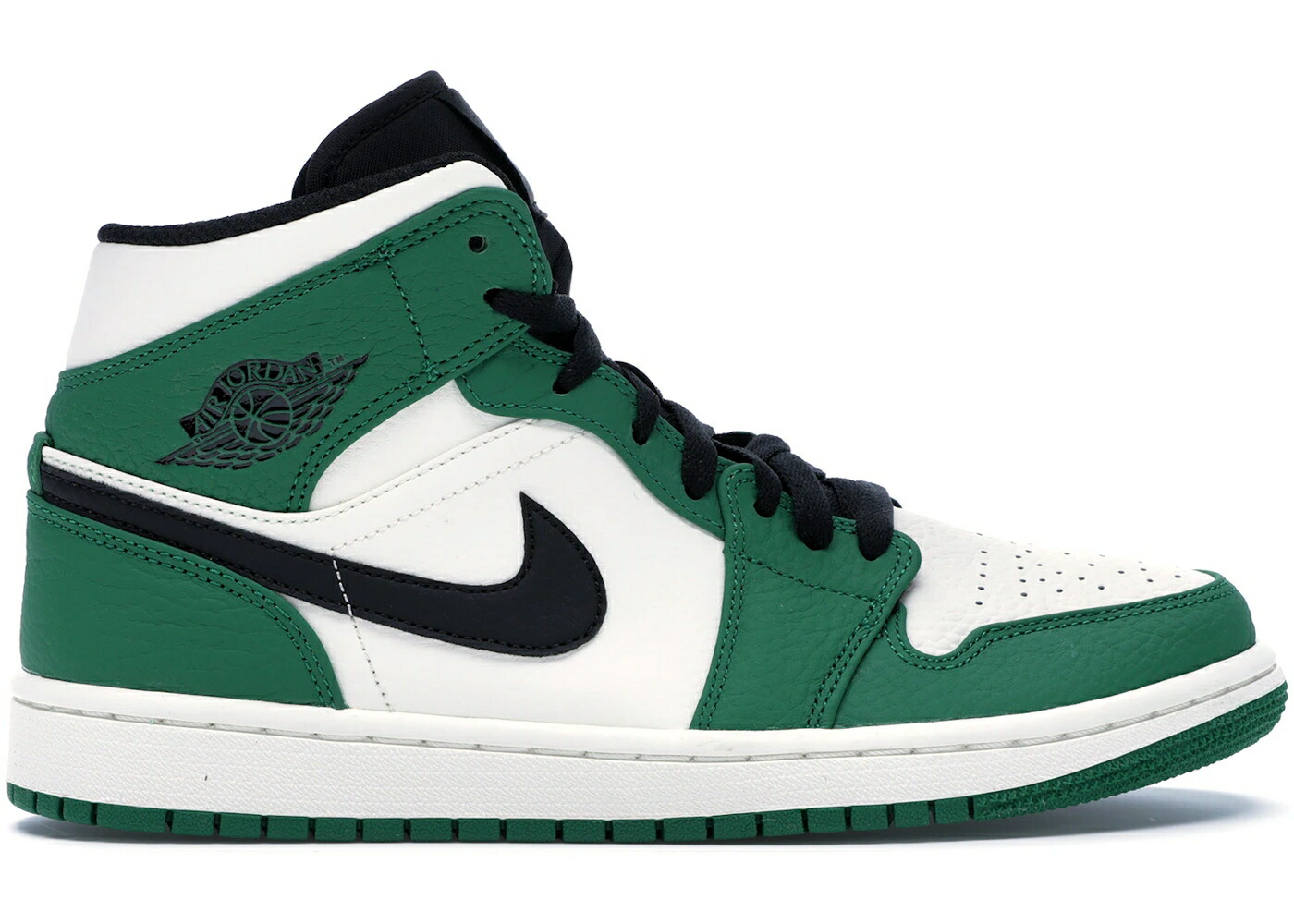 ナイキ ジョーダン ミッド 緑 グリーン 黒色 ブラック スニーカー メンズ JORDAN 1 MID PINE GREEN / PINE GREEN SAIL BLACK