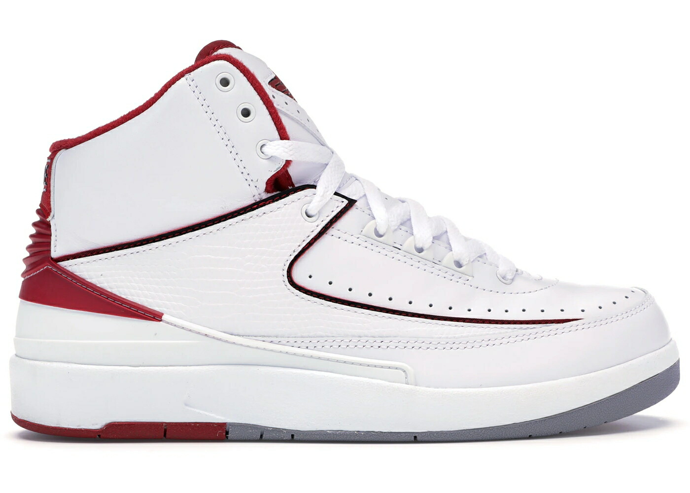 ナイキ ジョーダン 白色 ホワイト 赤 レッド 黒色 ブラック 灰色 シメント スニーカー メンズ JORDAN 2 RETRO WHITE RED (2014) / WHITE BLACK VARSITY RED CEMENT
