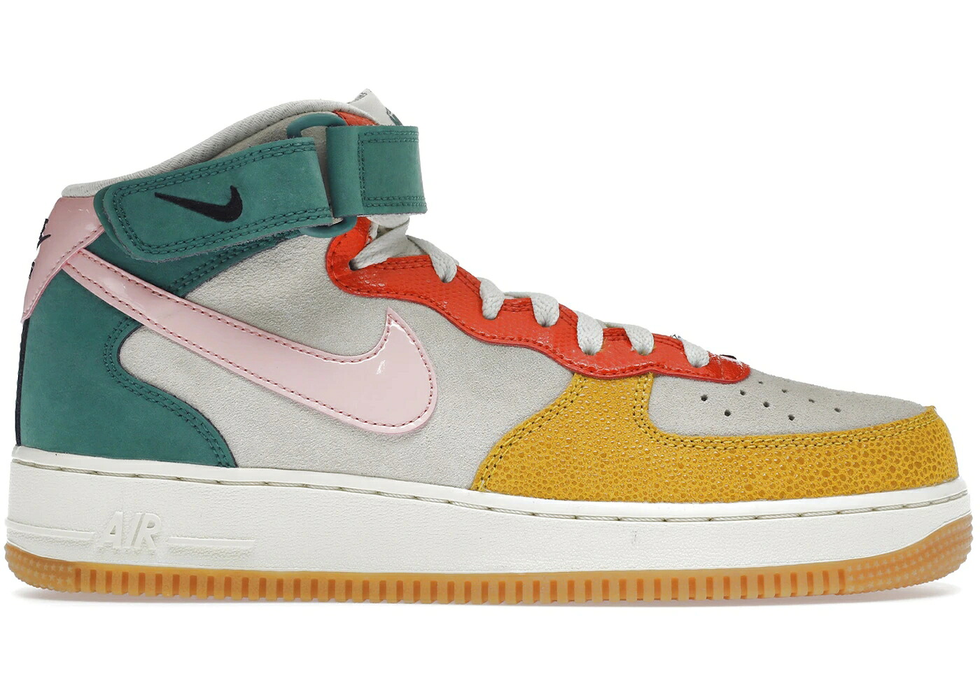 ナイキ ミッド 混雑時 橙 オレンジ色 空軍 スニーカー メンズ NIKE AIR FORCE 1 MID NH VIVID SULFUR RUSH ORANGE / COCONUT MILK BLEACHED CORAL スニーカー-メンズ靴