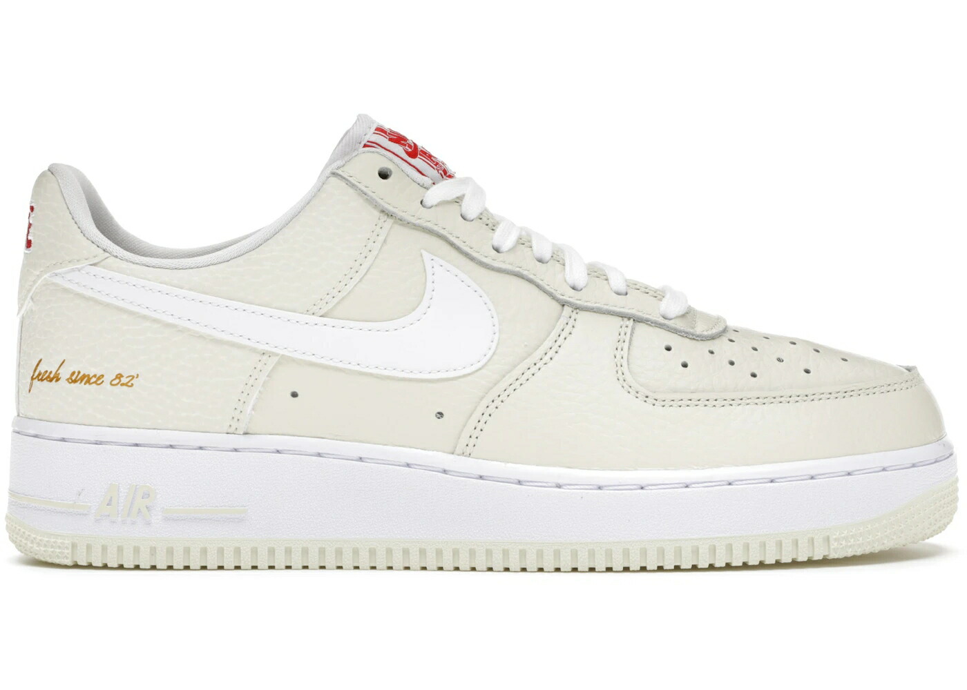 ナイキ プレミアム 白色 ホワイト エアフォース 07 スニーカー メンズ NIKE AIR FORCE 1 LOW PREMIUM POPCORN / COCONUT MILK WHITE UNIVERSITY