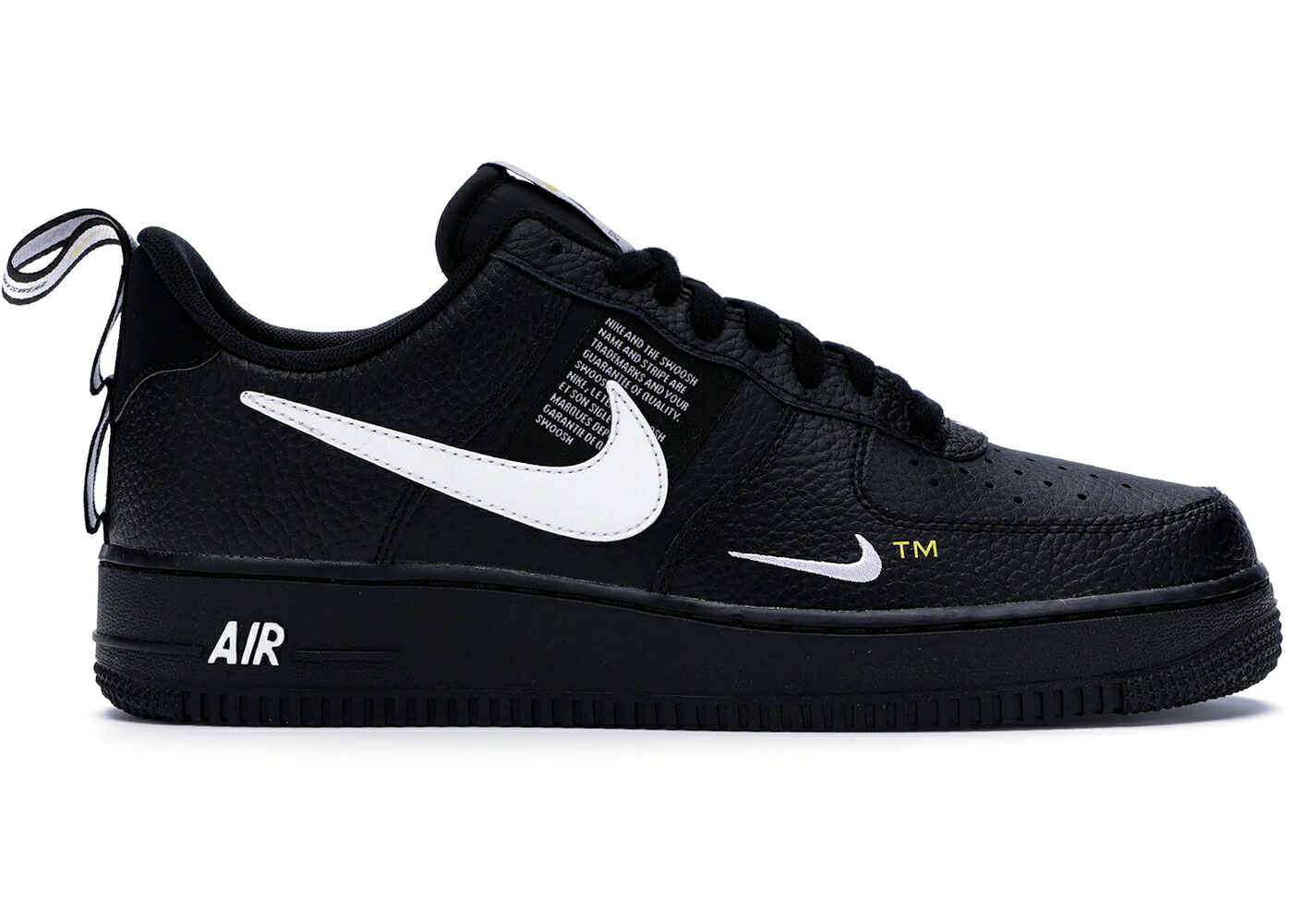 ナイキ 黒いこと 黒いこと 白いこと 白いこと 黄味がかった 黄色 空軍 スニーカー メンズ NIKE AIR FORCE 1 LOW UTILITY BLACK WHITE / BLACK WHITE BLACK TOUR YELLOW