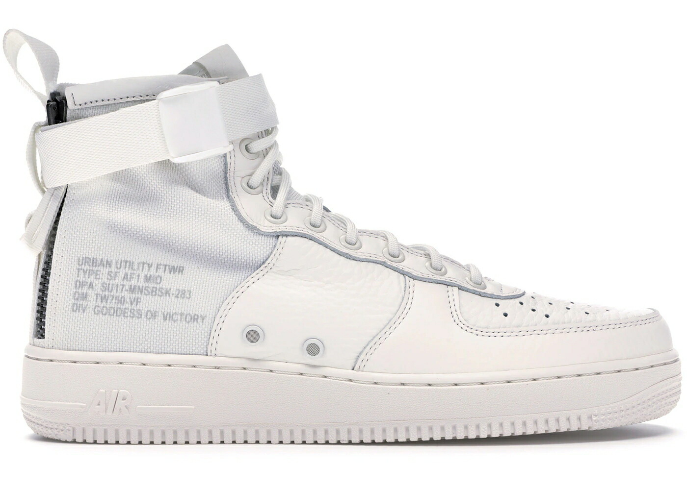 ナイキ ミッド アイボリー 銀色 シルバー エアフォース スニーカー メンズ NIKE SF AIR FORCE 1 MID TRIPLE IVORY / IVORY REFLECTIVE SILVER