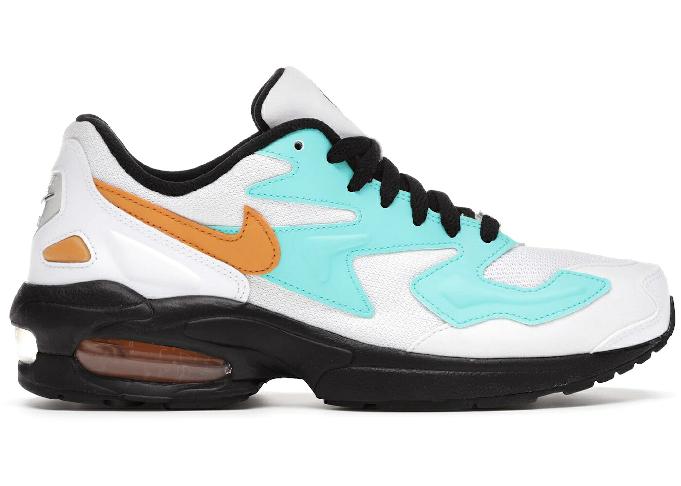 ナイキ マックス 白色 ホワイト 黒色 ブラック ライズ エアマックス WOMEN'S スニーカー レディース NIKE AIR MAX 2 LIGHT WHITE AURORA (WOMEN'S) / WHITE AURORA BLACK AMBER RISE|スニケス