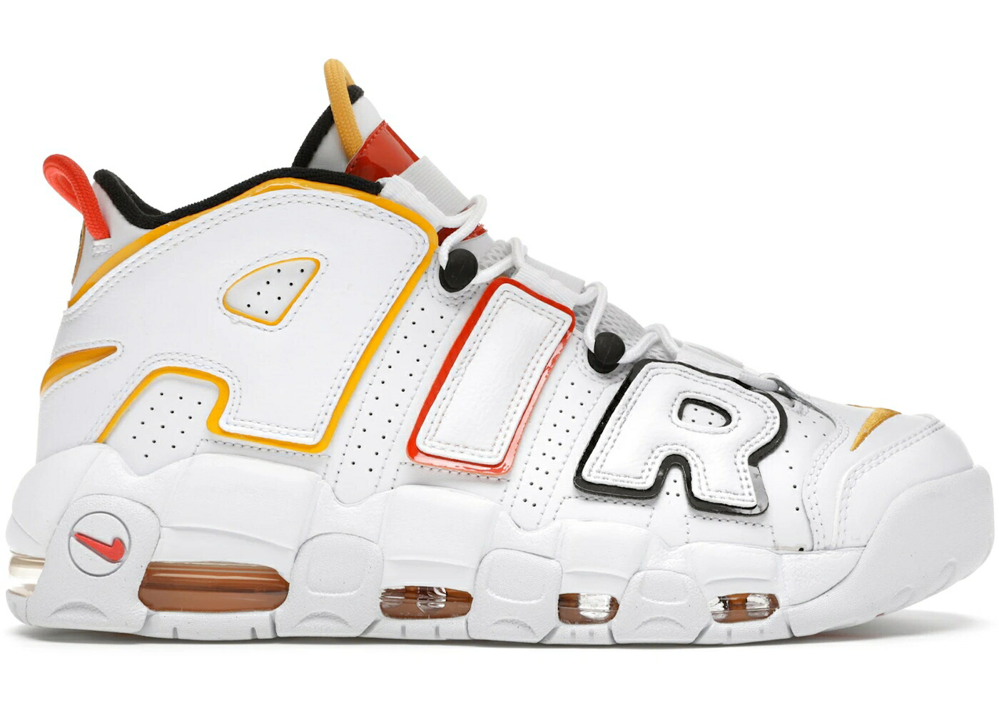 ナイキ 引き上げるペース 白いこと 白いこと エアモアアップテンポ モアテン スニーカー メンズ NIKE AIR MORE UPTEMPO RAYGUNS / WHITE MULTICOLOR