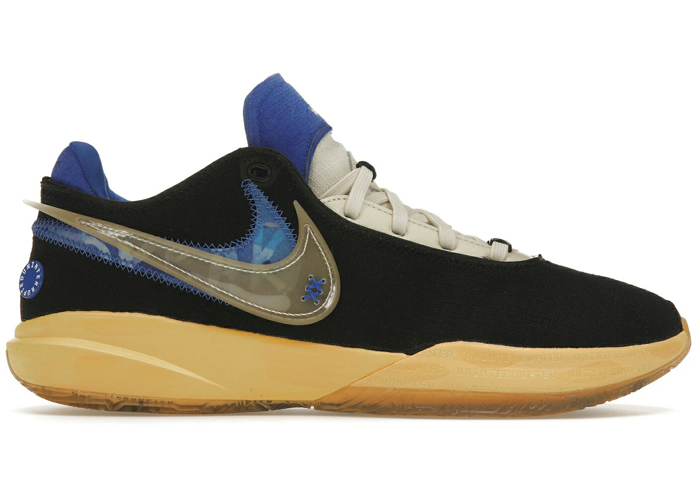 ナイキ レブロン 黒色 ブラック スニーカー メンズ NIKE LEBRON 20 UNINTERRUPTED SPEAK YOUR TRUTH / BLACK COCONUT MILK HYPER ROYAL