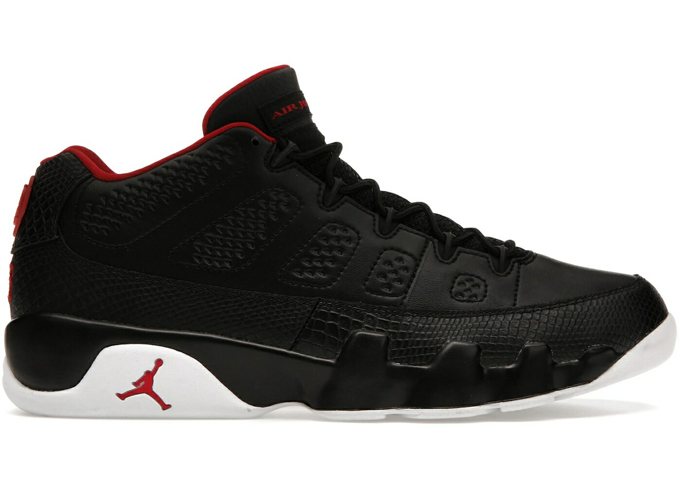 ナイキ ジョーダン 黒いこと 黒いこと 赤 赤いこと 白いこと 白いこと スニーカー メンズ JORDAN 9 RETRO LOW SNAKESKIN / BLACK GYM RED WHITE