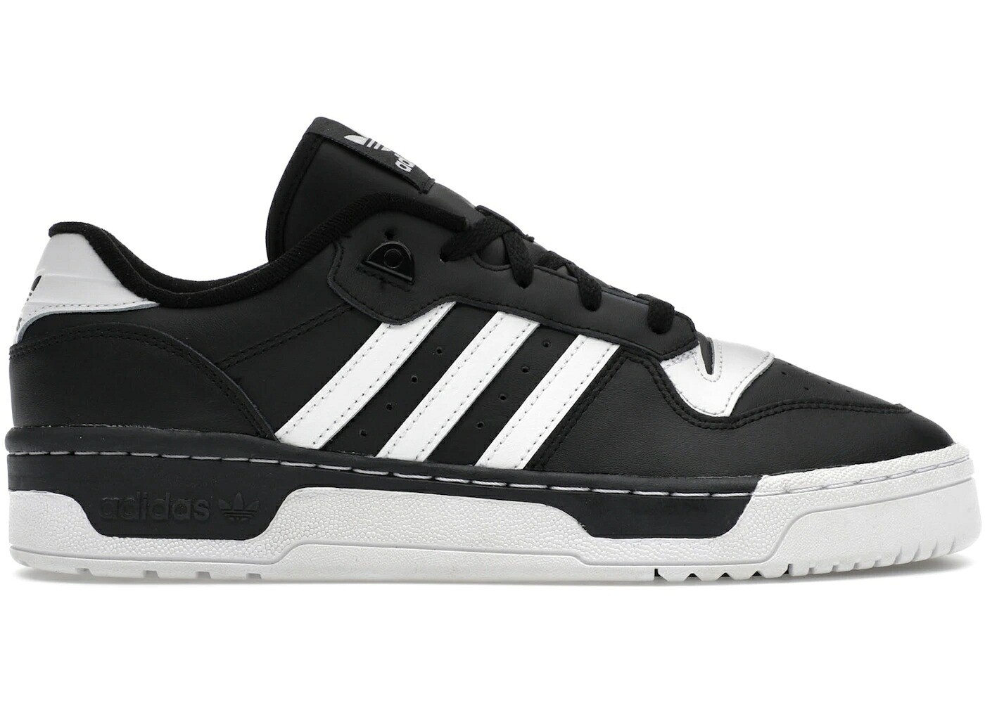 アディダス コア 黒色 ブラック 白色 ホワイト スニーカー メンズ ADIDAS RIVALRY LOW CORE BLACK CLOUD WHITE / CORE BLACK CLOUD WHITE CORE｜スニケス