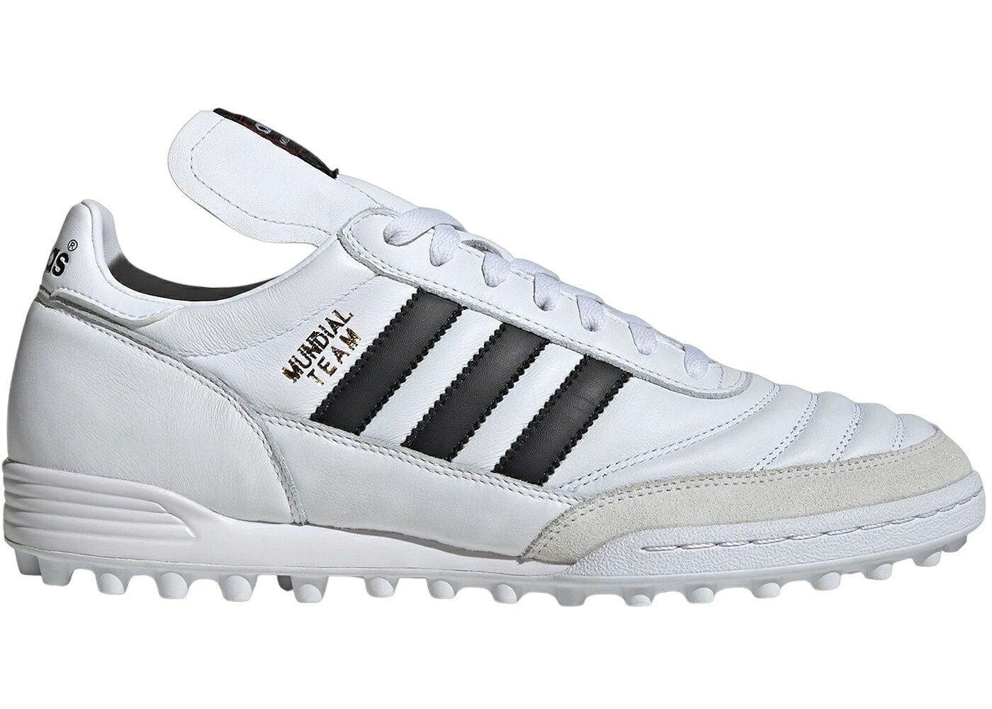 アディダス 野球クラブ 白いこと 白いこと 中核グループ 黒いこと 黒いこと ゴールド スニーカー メンズ ADIDAS MUNDIAL TEAM CLOUD WHITE CORE BLACK GOLD METALLIC / CLOUD WHITE CORE BLACK GOLD