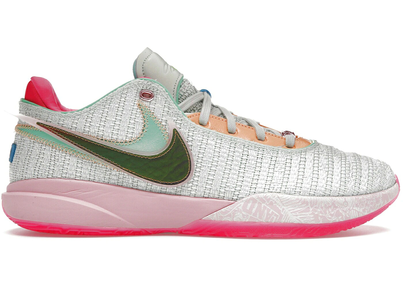 ナイキ レブロン タイム 緑 グリーン スニーカー メンズ NIKE LEBRON 20 TIME MACHINE / BARELY GREEN MULTI COLOR MEDIUM