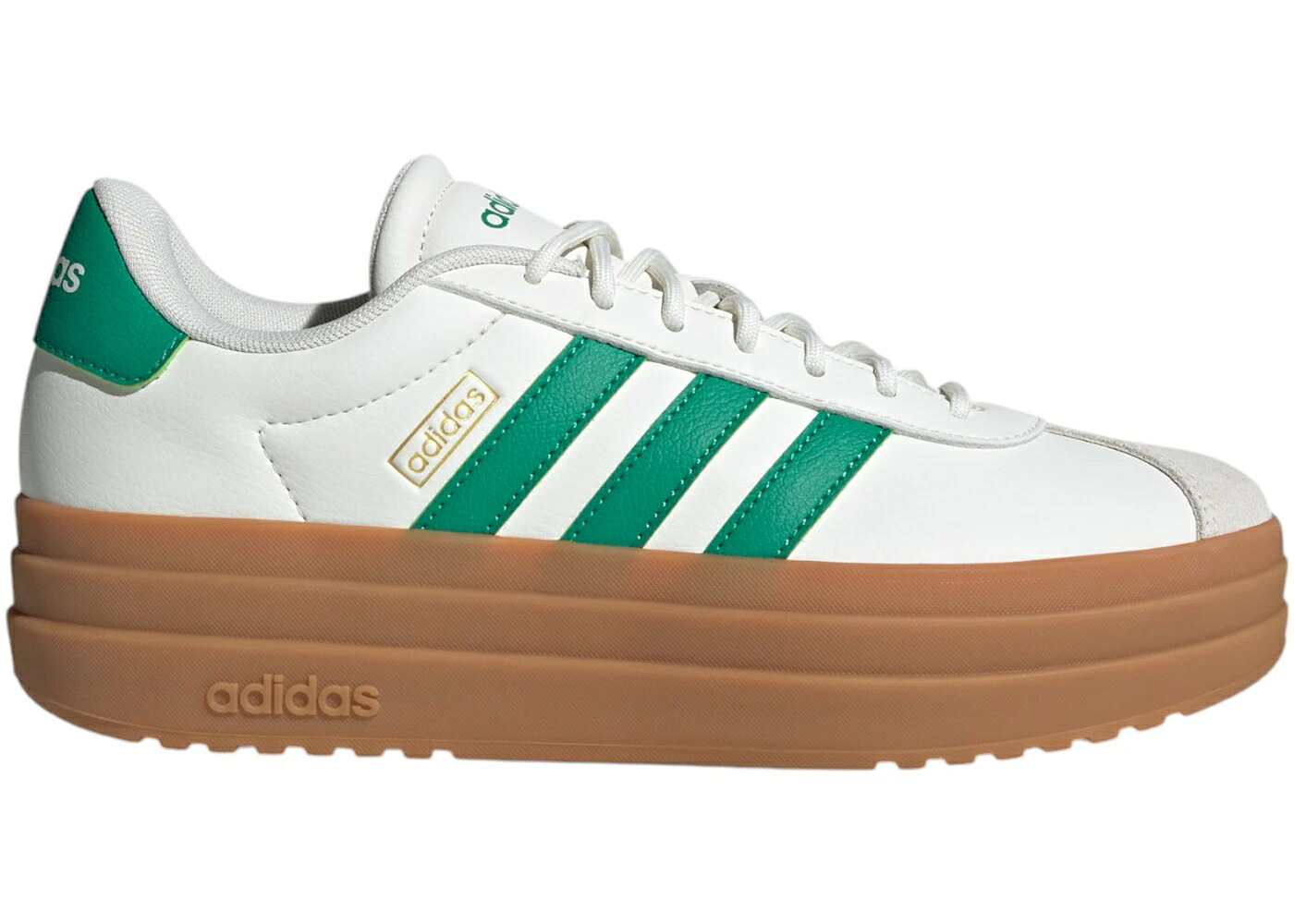 アディダス コート コア 白色 ホワイト 緑 グリーン ゴールド スニーカー メンズ ADIDAS VL COURT BOLD CORE WHITE GREEN GOLD METALLIC / CORE WHITE COURT GREEN GOLD
