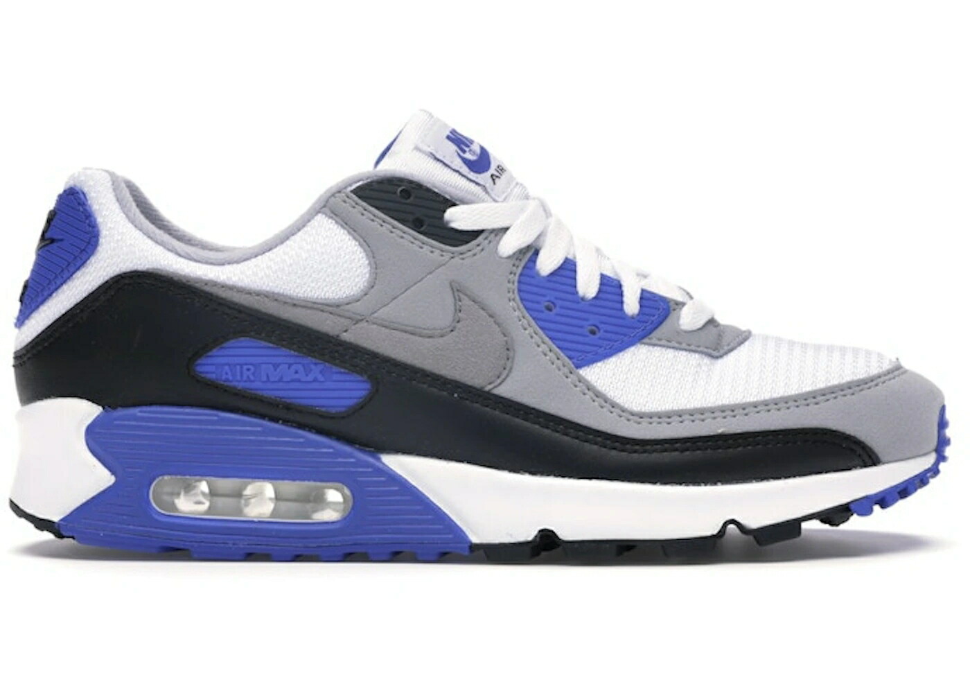 ナイキ マックス 白色 ホワイト 黒色 ブラック エアマックス スニーカー メンズ NIKE AIR MAX 90 RECRAFT ROYAL / WHITE HYPER ROYAL BLACK PARTICLE