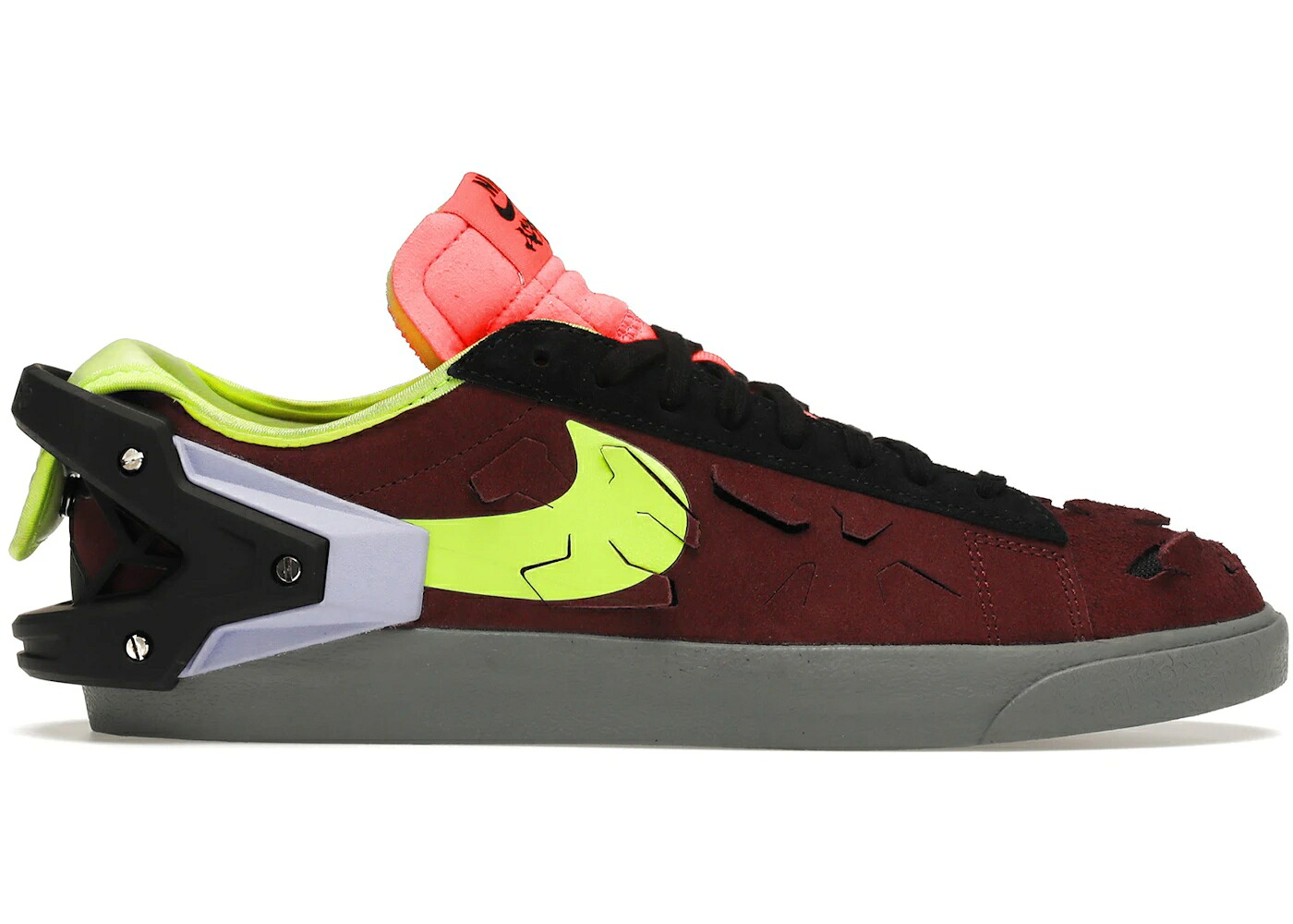 ナイキ ブレイザー ナイト マルーン 黒色 ブラック スニーカー メンズ NIKE BLAZER LOW ACRONYM NIGHT MAROON / NIGHT MAROON LEMON VENOM BLACK｜スニケス