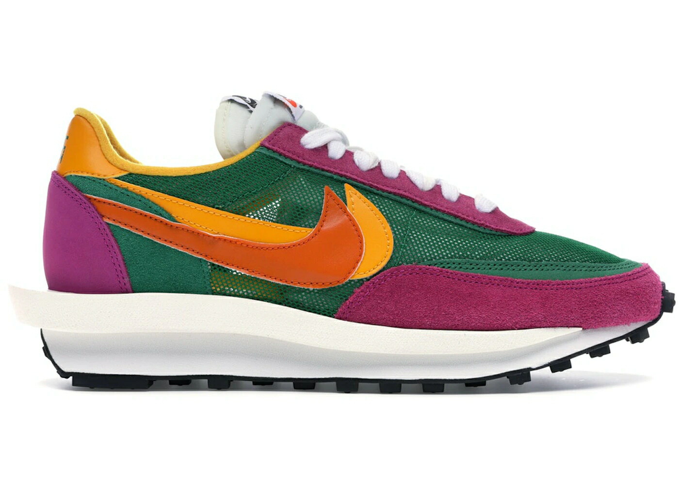 ナイキ ワッフル 緑 グリーン 橙 オレンジ スニーカー メンズ NIKE LD WAFFLE SACAI PINE GREEN / PINE GREEN CLAY ORANGE DEL SOL