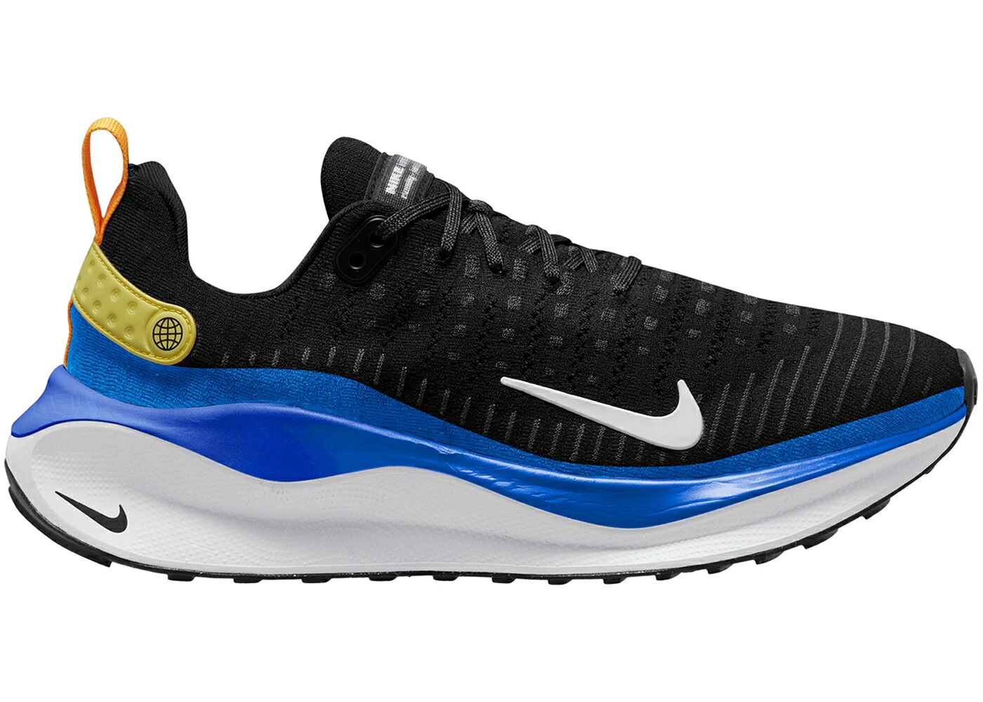 ナイキ ラン 黒色 ブラック 青色 ブルー スニーカー メンズ NIKE REACTX INFINITY RUN 4 BLACK RACER BLUE / BLACK ANTHRACITE RACER BLUE