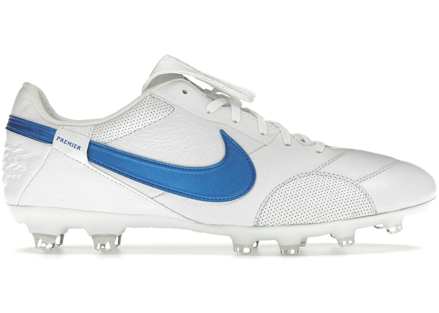 ナイキ プレミアム 白色 ホワイト 青色 ブルー スニーカー メンズ NIKE PREMIER 3 FG WHITE SIGNAL BLUE / WHITE SIGNAL BLUE