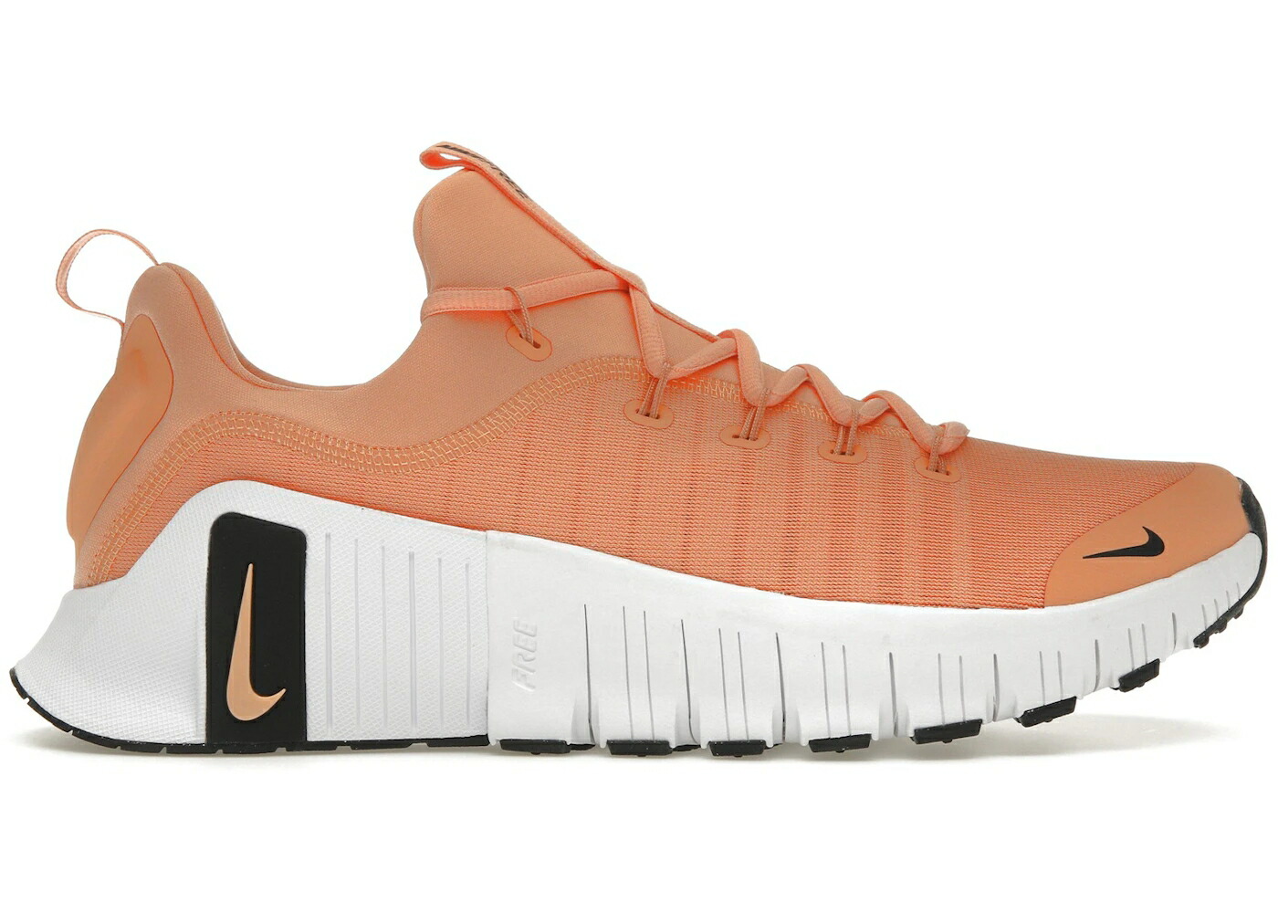 ナイキ フリー 白色 ホワイト 黒色 ブラック スニーカー メンズ NIKE FREE METCON 6 APRICOT AGATE WHITE BLACK / APRICOT AGATE WHITE BLACK