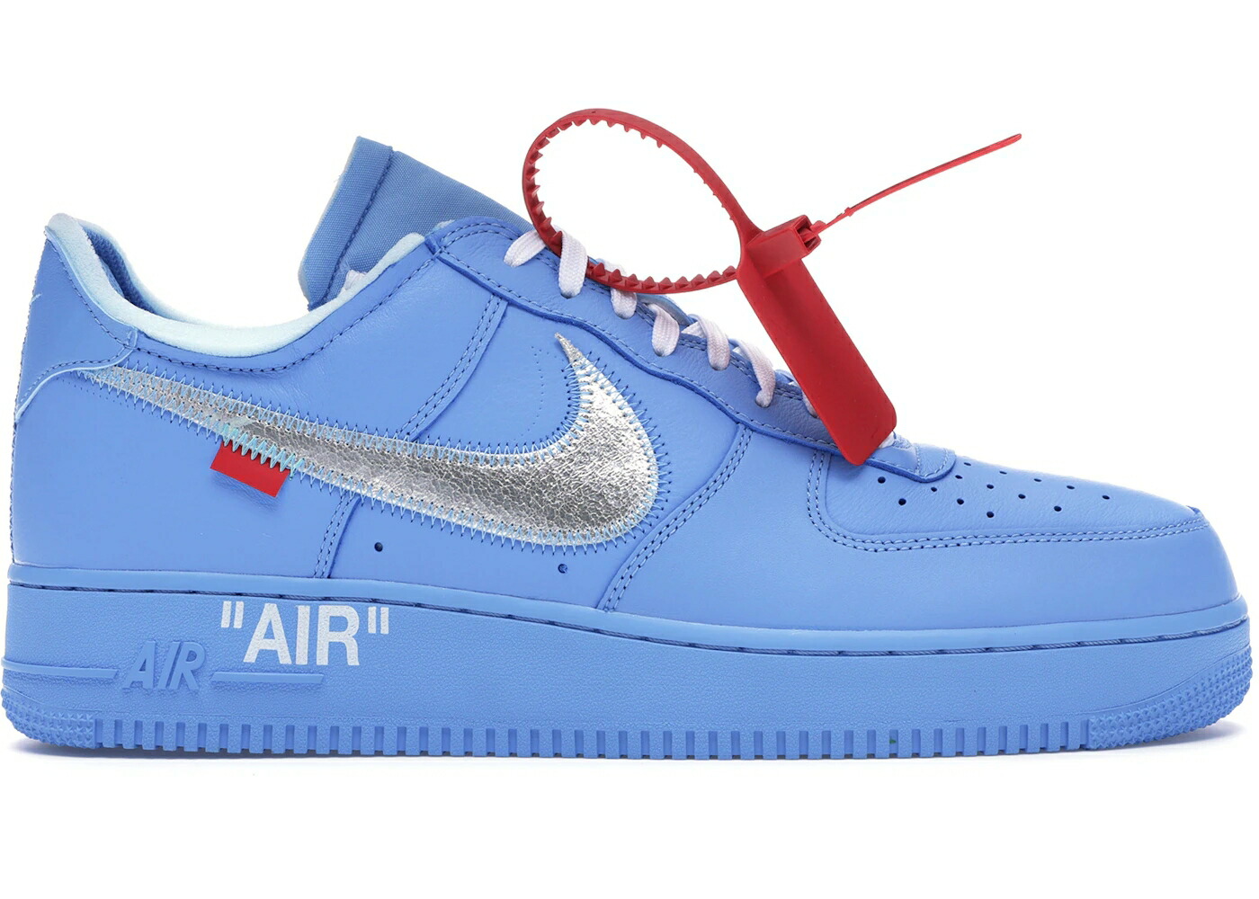 ナイキ オフホワイト 青色 ブルー 銀色 シルバー エアフォース スニーカー メンズ NIKE AIR FORCE 1 LOW OFF-WHITE MCA UNIVERSITY BLUE / UNIVERSITY BLUE METALLIC SILVER