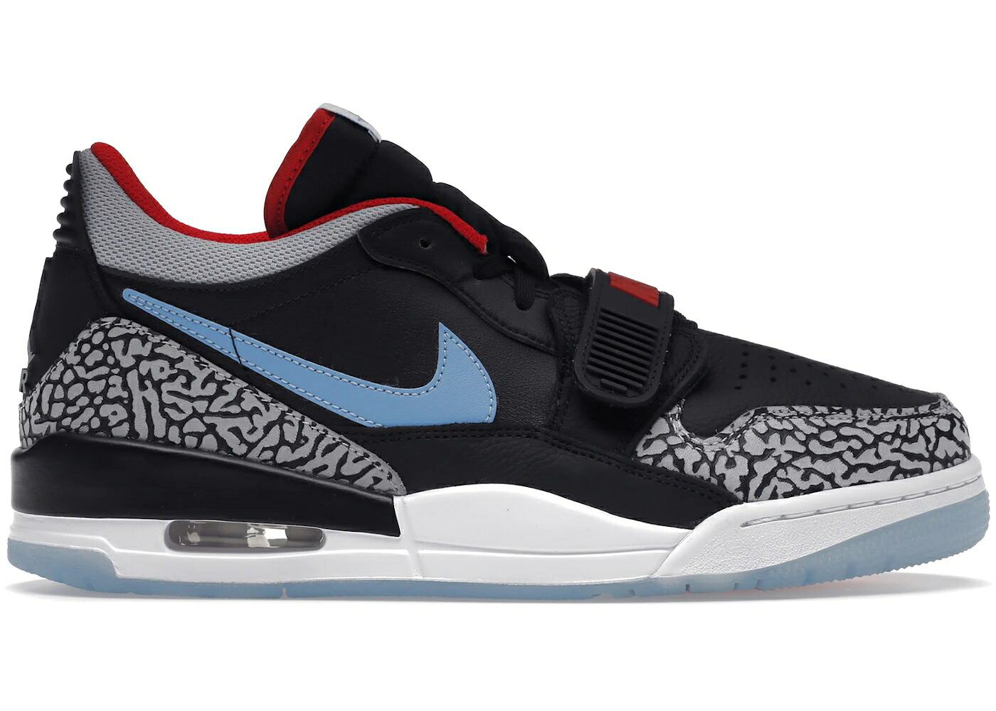 ナイキ ジョーダン レガシー 黒色 ブラック 青色 ブルー 赤 レッド スニーカー メンズ JORDAN LEGACY 312 LOW BLACK VALOR BLUE / BLACK VALOR BLUE UNIVERSITY RED
