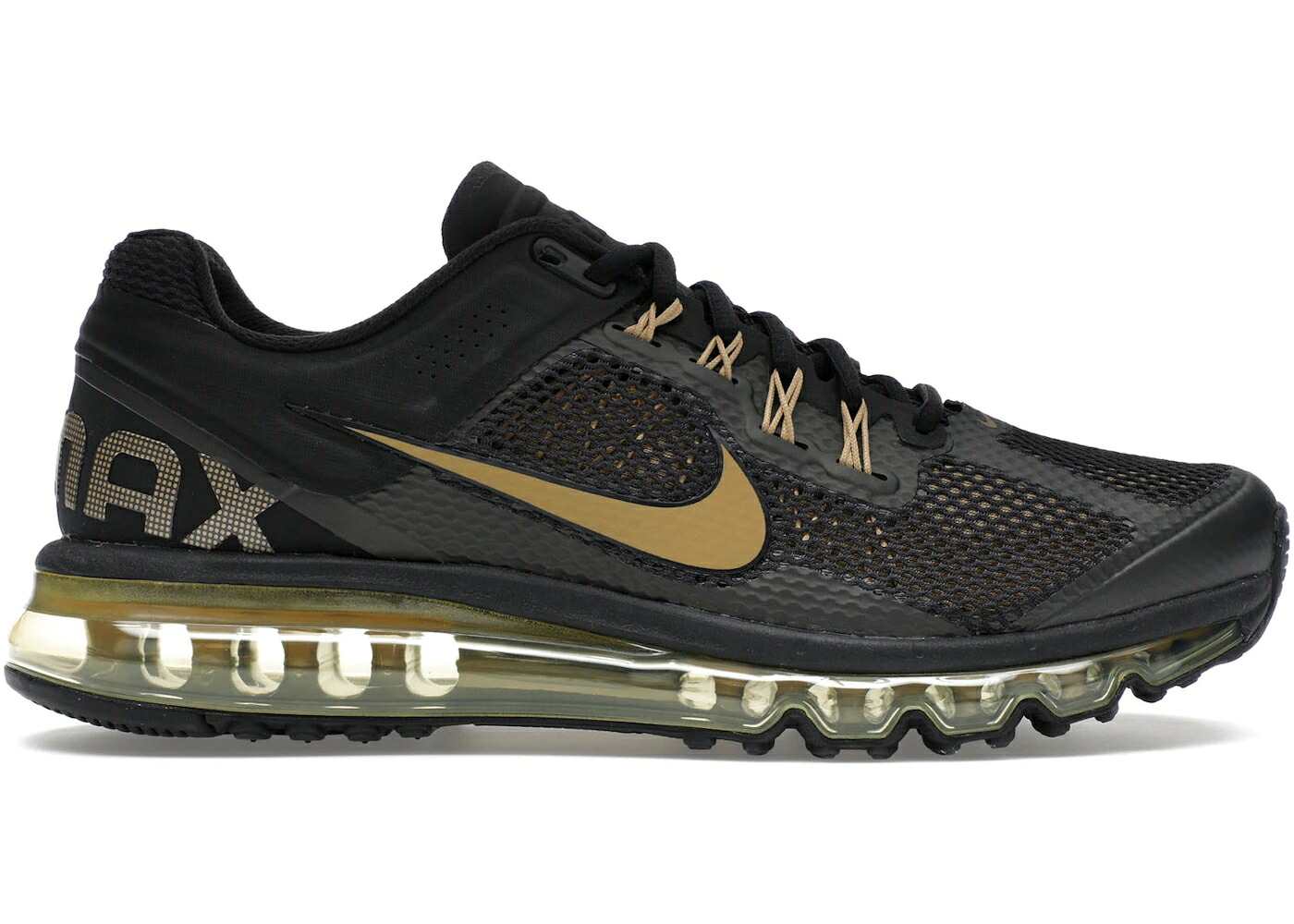 ナイキ マックス 黒色 ブラック ゴールド エアマックス スニーカー メンズ NIKE AIR MAX 2013 BLACK FLAT GOLD / BLACK FLAT GOLD METALLIC GOLD