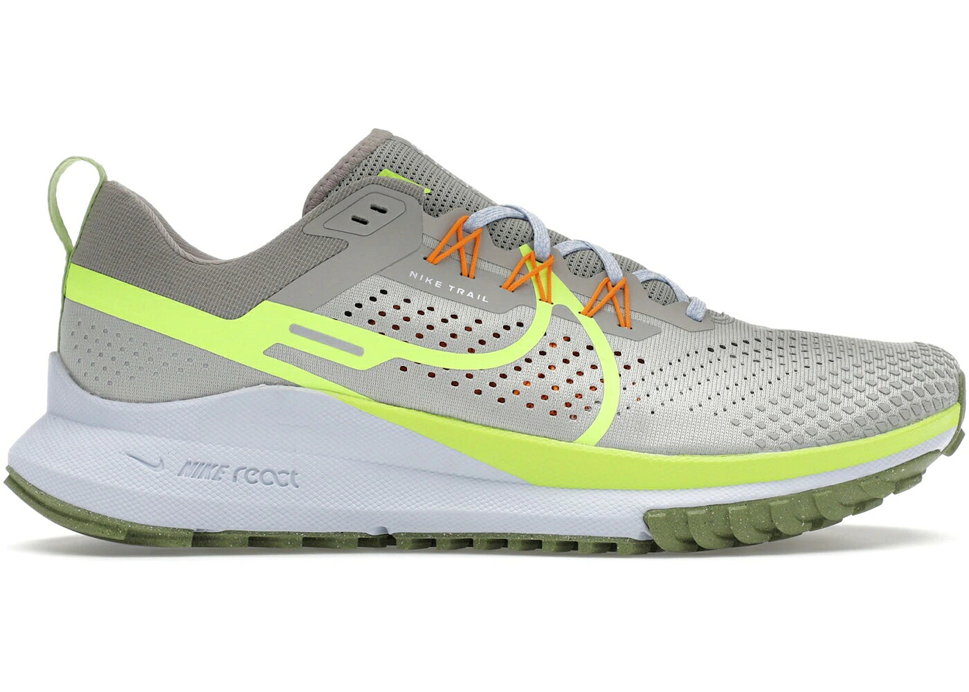ナイキ リアクト ペガサス スニーカー メンズ NIKE REACT PEGASUS TRAIL 4 COBBLESTONE VOLT / LIGHT IRON ORE COBBLESTONE