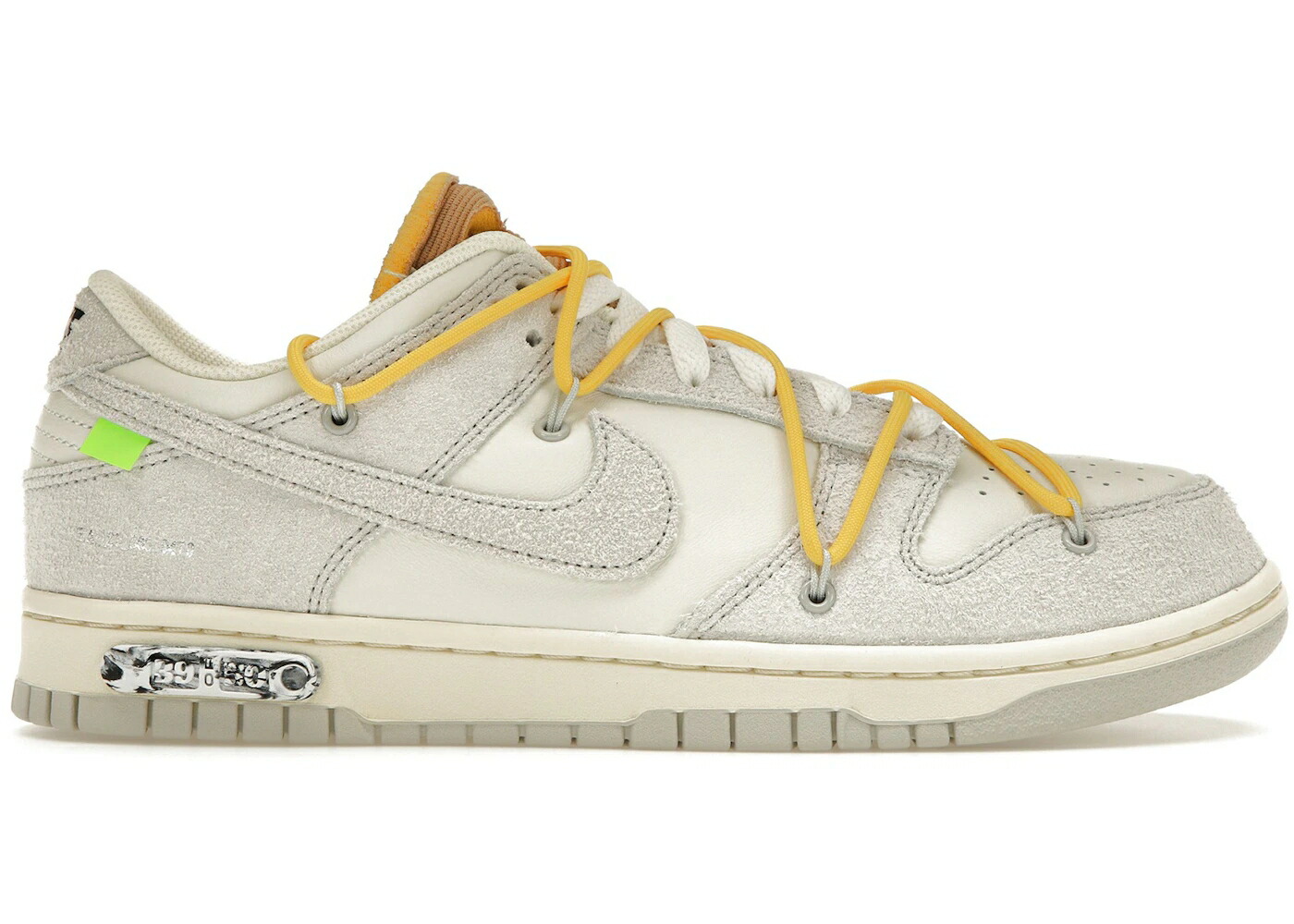 ナイキ ダンク オフホワイト 灰色 グレー ダンクロー スニーカー メンズ NIKE DUNK LOW OFF-WHITE LOT 39 / SAIL NEUTRAL GREY AMARILLO