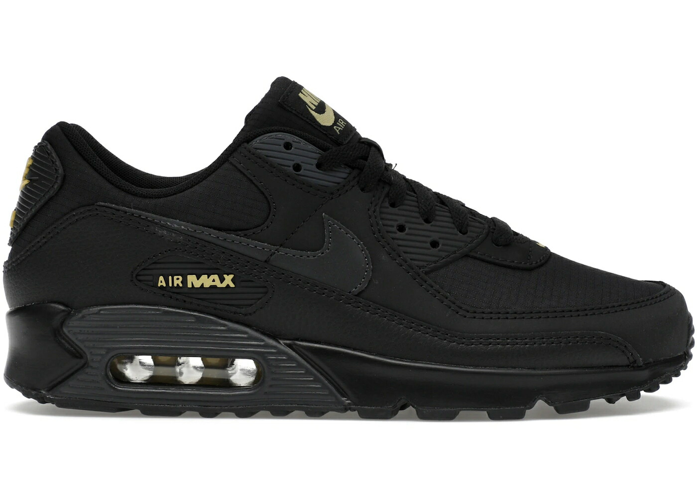 ナイキ マックス 黒いこと 黒いこと ゴールド エア湖マックス スニーカー メンズ NIKE AIR MAX 90 BLACK BUFF GOLD / BLACK BUFF GOLD ANTHRACITE