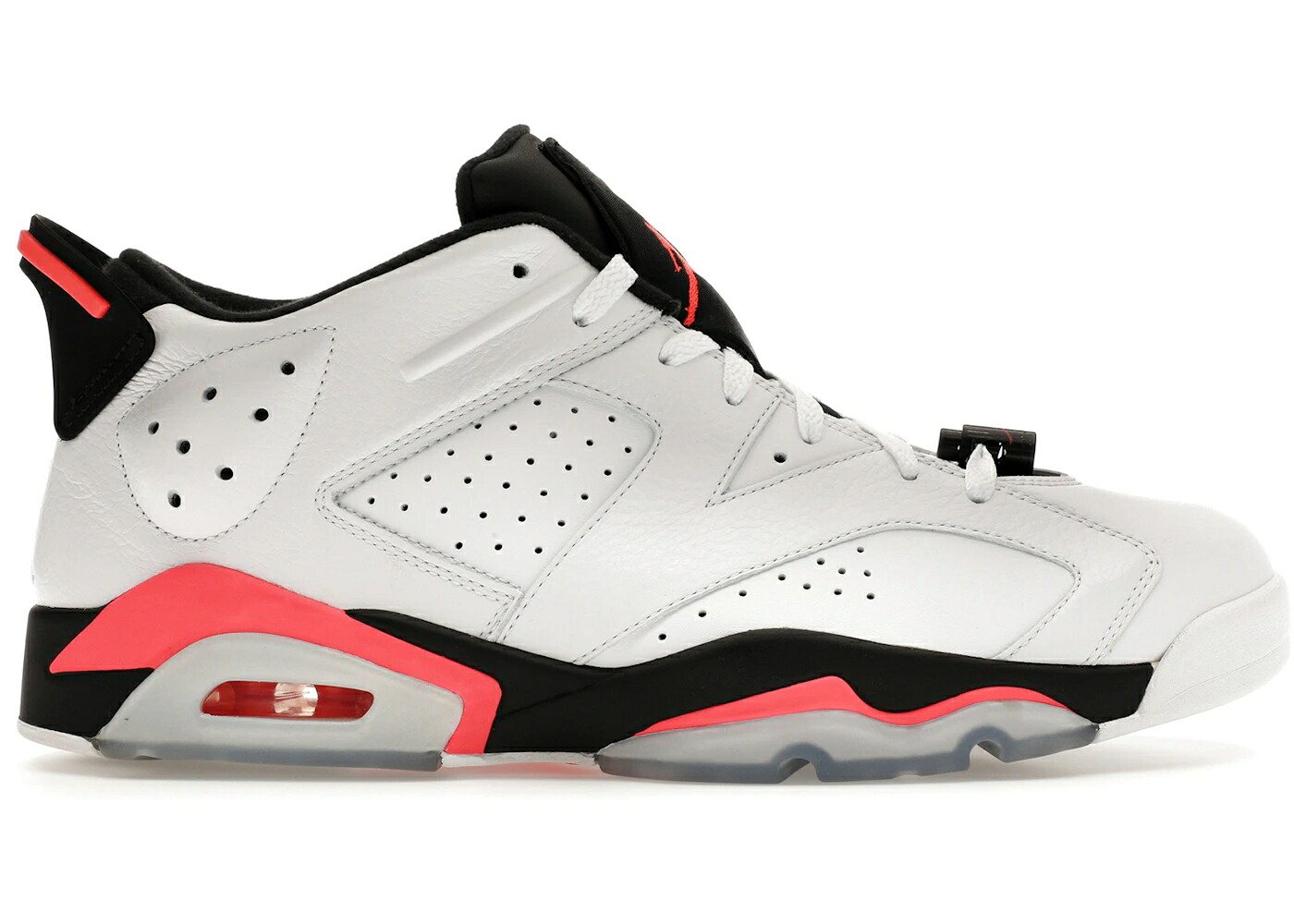 ナイキ ジョーダン 白色 ホワイト 黒色 ブラック スニーカー メンズ JORDAN 6 RETRO LOW INFRARED WHITE / WHITE INFRARED 23 BLACK
