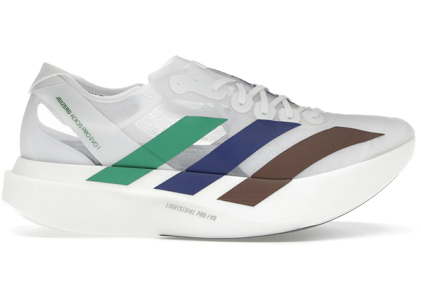 アディダス アディゼロ アディオス プロ 青色 ブルー 茶色 ブラウン スニーカー メンズ ADIDAS ADIZERO ADIOS PRO EVO 1 PHARRELL EARTH / SEMI LUCID BLUE PRELOVED BROWN