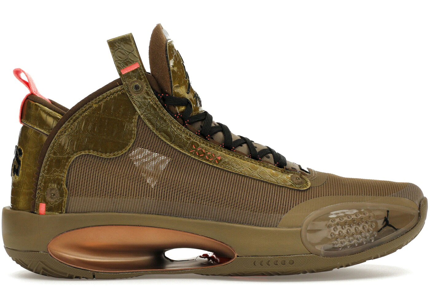 ナイキ ジョーダン 赤銅色 赤銅色 クリムゾン スニーカー メンズ JORDAN XXXIV BAYOU BOYS / BROWN KELP BRIGHT CRIMSON