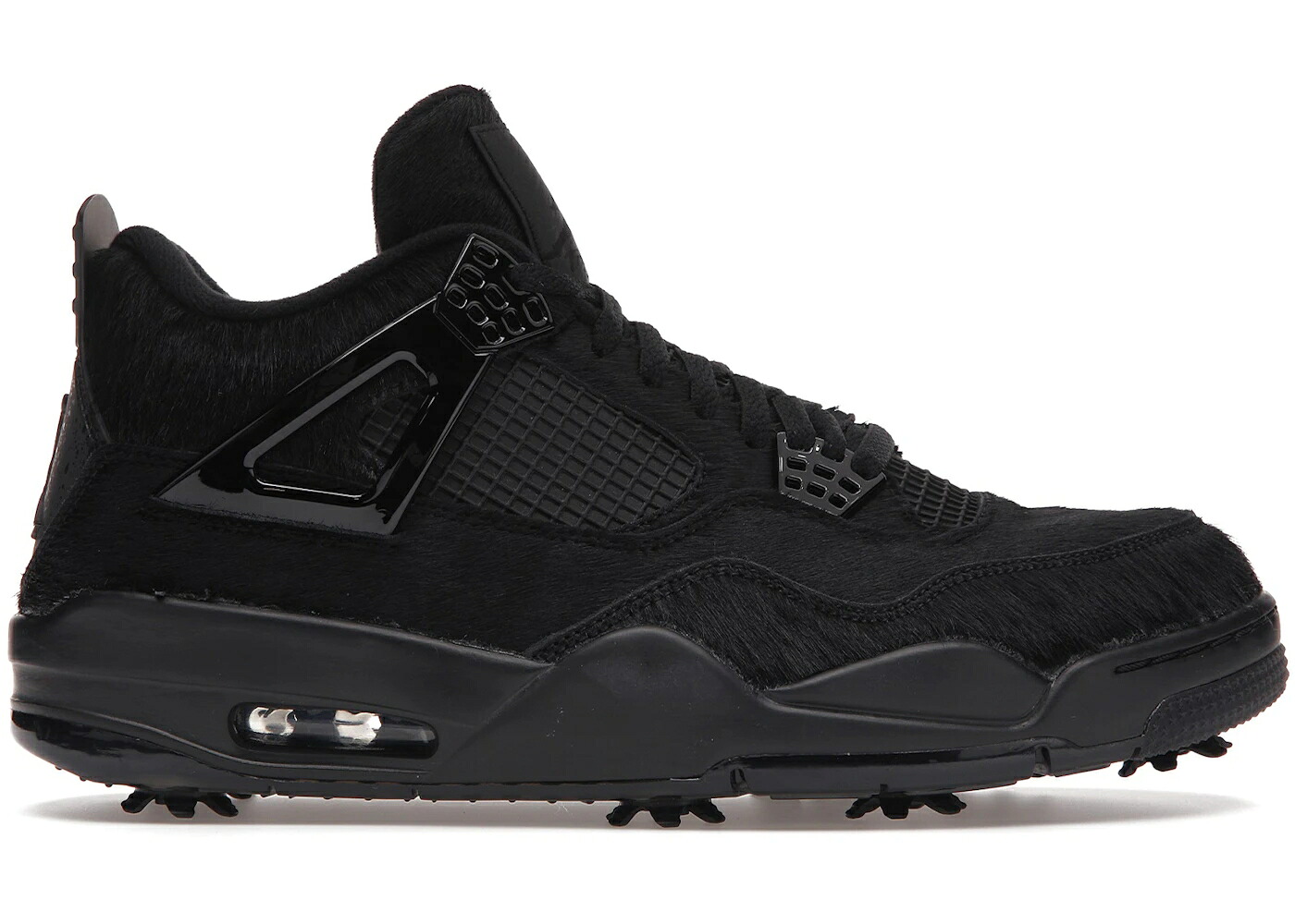 ナイキ ジョーダン ゴルフ 黒いこと 黒いこと 子馬 薄墨色 シメント 薄墨色 スニーカー メンズ JORDAN 4 RETRO GOLF BLACK CAT PONY HAIR / BLACK CEMENT GREY