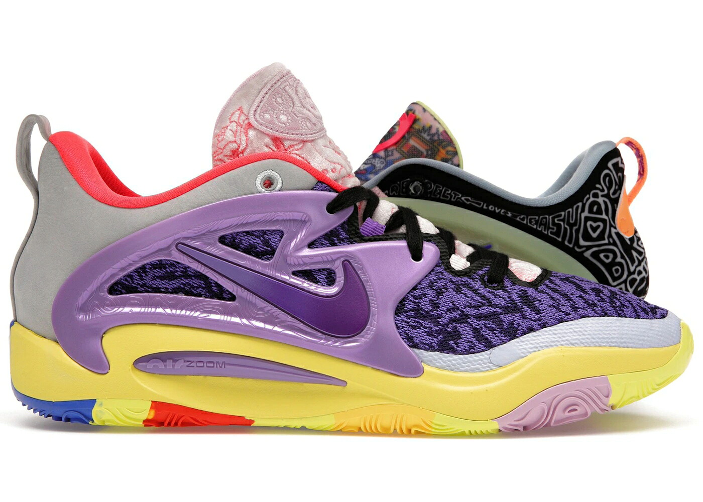 ナイキ 行動 白いこと 白いこと 黒いこと 黒いこと サクラ色 スニーカー メンズ NIKE KD 15 WHAT THE / ACTION GRAPE WHITE BLACK PINK