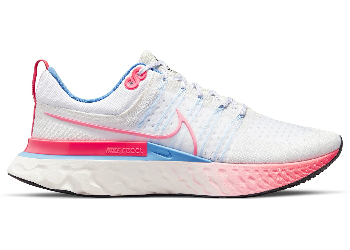 ナイキ リアクト 幽客 飛球編み物 サクラ色 橙 オレンジ色 スニーカー メンズ NIKE REACT INFINITY RUN FLYKNIT 2 SAIL RACER PINK / SAIL RACER PINK COAST ORANGE