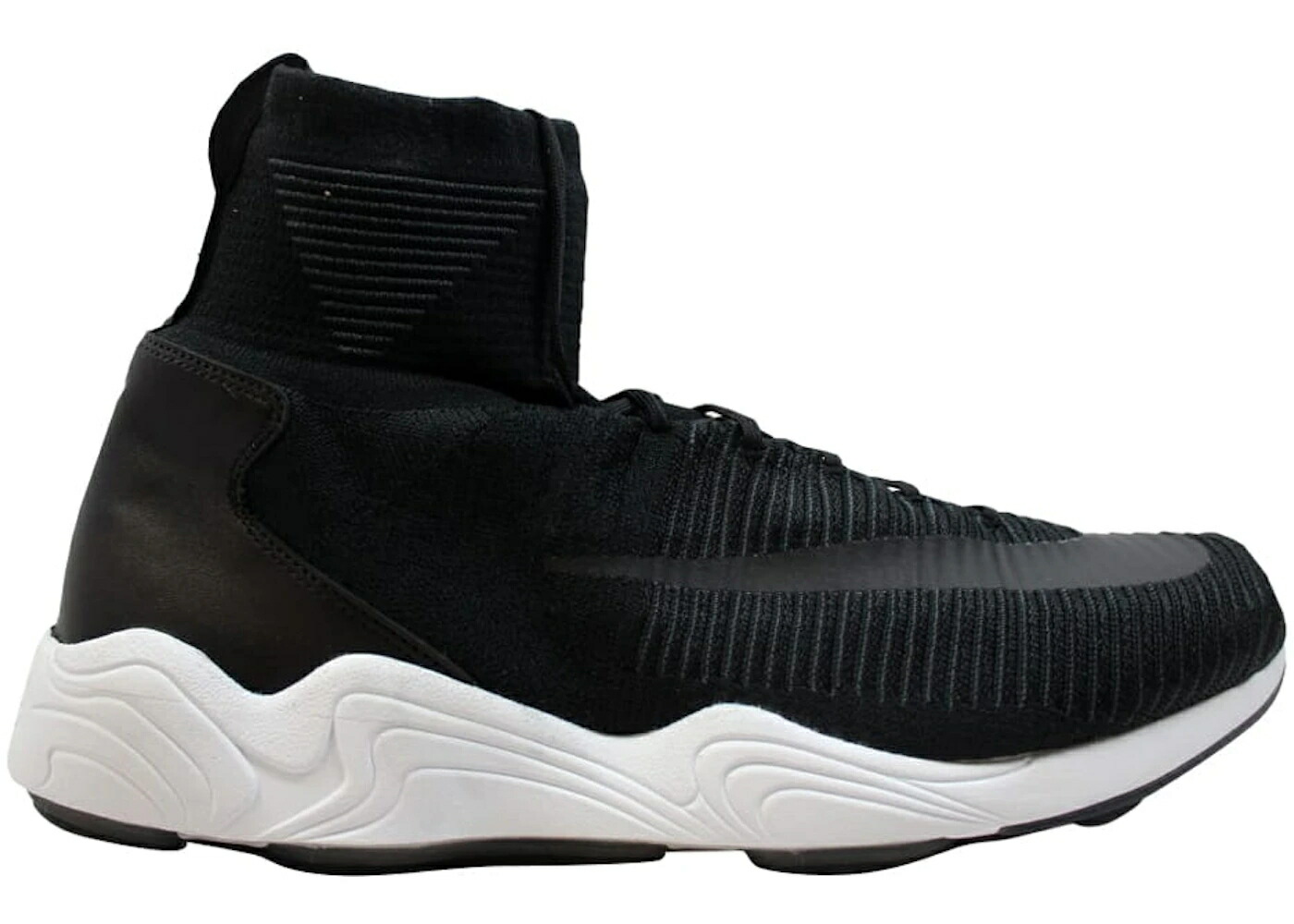 ナイキ 望遠レンズ 飛球編み物 黒いこと 黒いこと 白いこと 白いこと スニーカー メンズ NIKE ZOOM MERCURIAL 11 FLYKNIT BLACK WHITE / BLACK BLACK WHITE