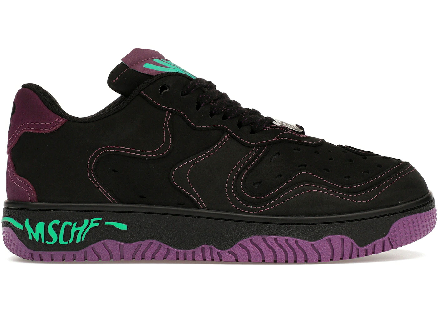 黒色 ブラック 紫 パープル スニーカー メンズ MSCHF SUPER NORMAL 2 MARS BLACK / BLACK PURPLE|スニケス