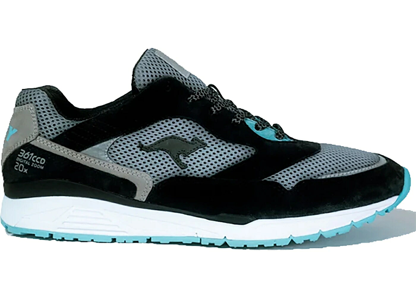 アルティメイト 黒色 ブラック 灰色 グレー スニーカー メンズ KANGAROOS ULTIMATE EASYDOESIT VX1000 / BLACK GREY 3M｜スニケス