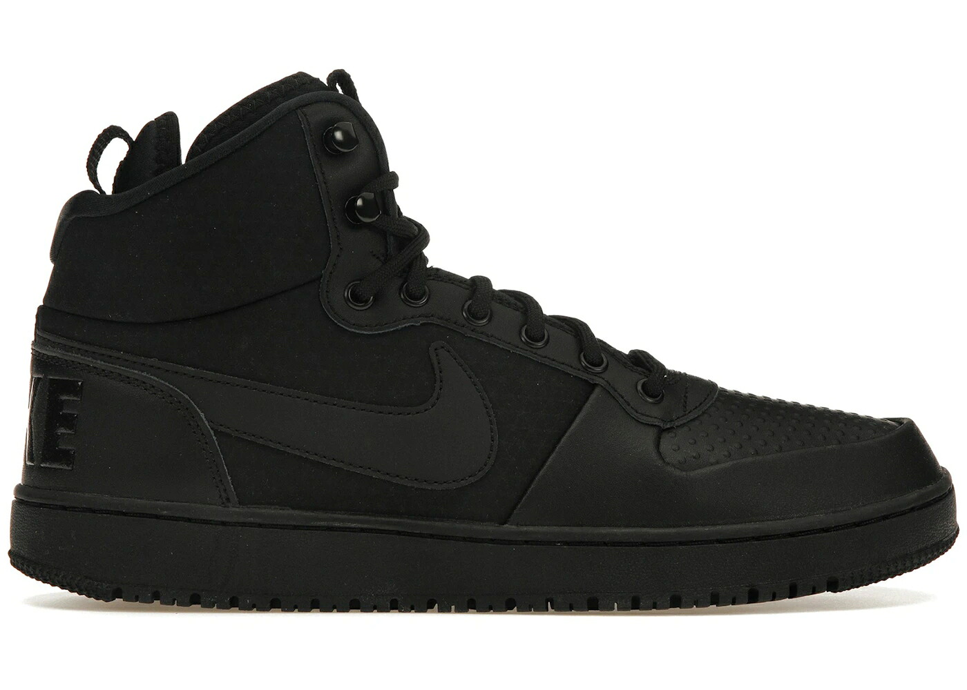 ナイキ 厚地の外套 ミッド 冬期 黒いこと 黒いこと コートバーロウ スニーカー メンズ NIKE COURT BOROUGH MID WINTER TRIPLE BLACK / BLACK BLACK BLACK