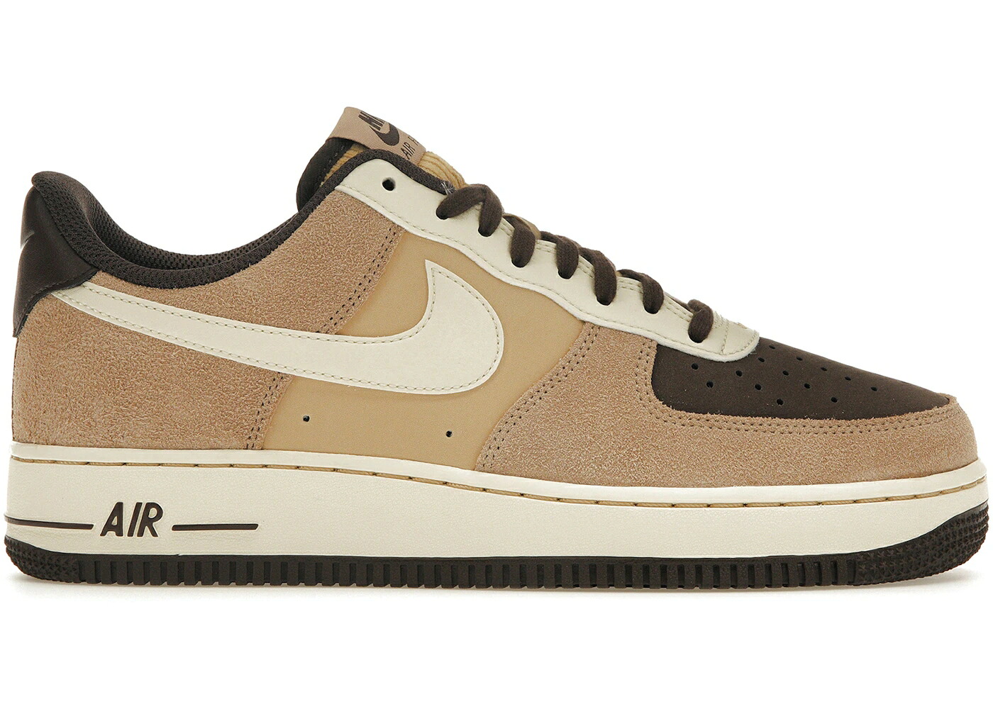 ナイキ 赤銅色 赤銅色 空軍 スニーカー メンズ NIKE AIR FORCE 1 LOW LV8 EMB HEMP COCONUT MILK / HEMP COCONUT MILK BAROQUE BROWN