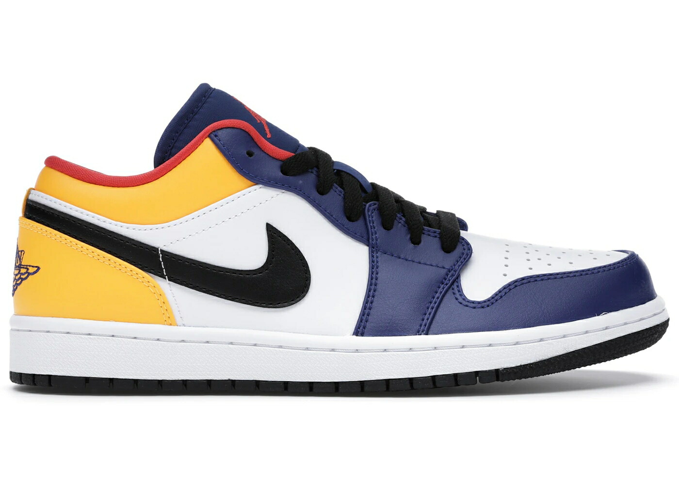 ナイキ ジョーダン 黄色 イエロー 白色 ホワイト トラック 赤 レッド ディープ 青色 ブルー スニーカー メンズ JORDAN 1 LOW ROYAL YELLOW / WHITE TRACK RED DEEP ROYAL BLUE