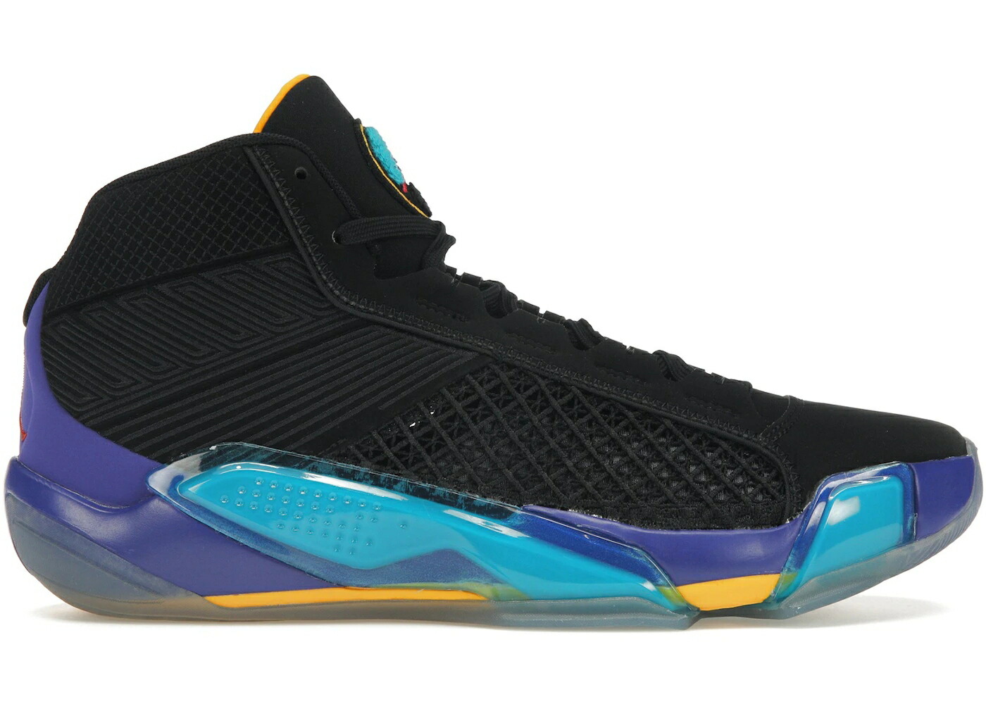ナイキ ジョーダン アクア 黒色 ブラック 赤 レッド コンコルド コンコード スニーカー メンズ JORDAN 38 AQUA (CLEAR SOLE) / BLACK TRUE RED BRIGHT CONCORD