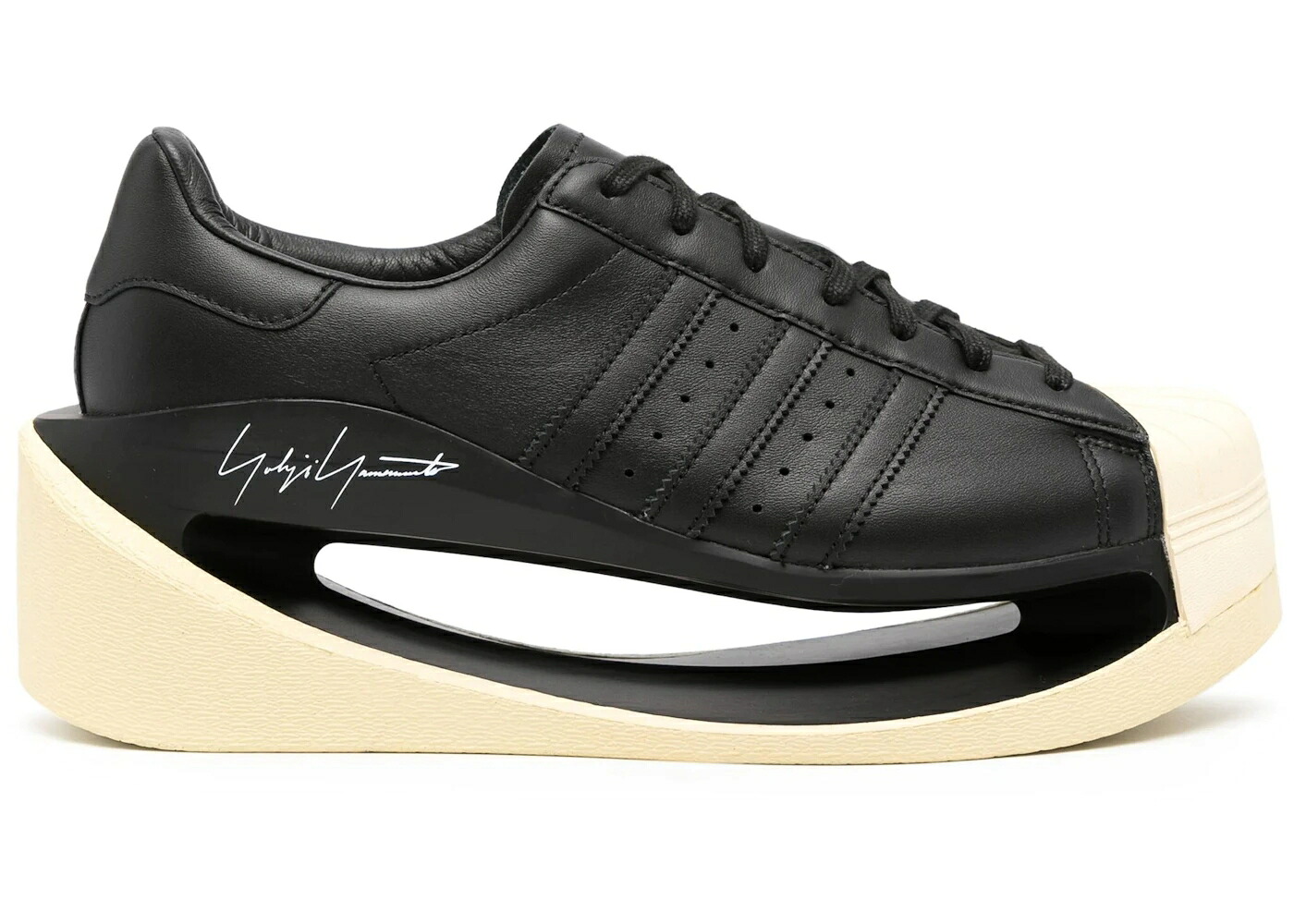 アディダス スーパースター 黒色 ブラック 黄色 イエロー スニーカー メンズ ADIDAS Y-3 GENDO SUPERSTAR BLACK / BLACK BLACK EASY YELLOW|スニケス