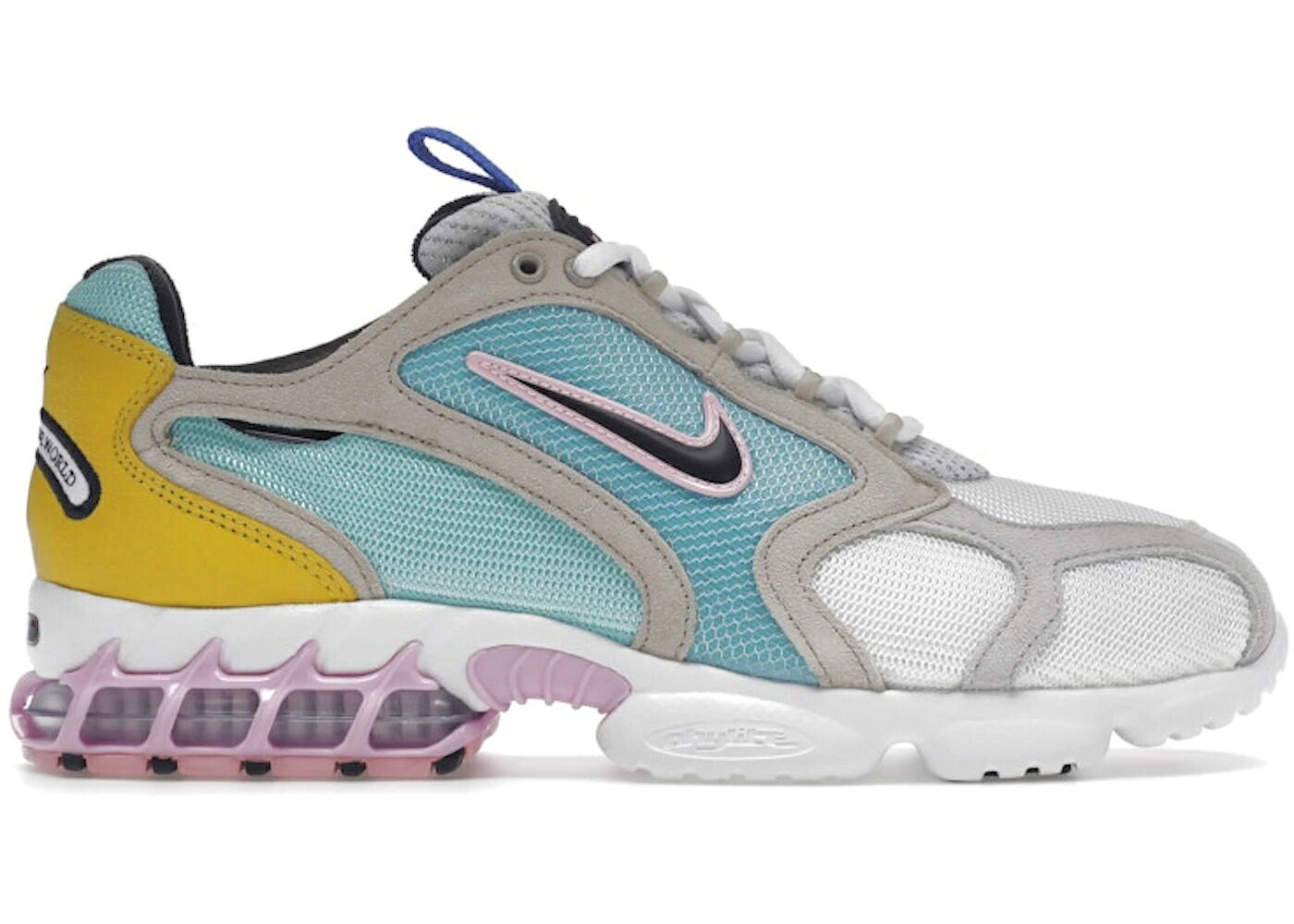 ナイキ ズーム 白色 ホワイト ピンク 黄色 イエロー 黒色 ブラック SIZE? スニーカー メンズ NIKE AIR ZOOM SPIRIDON CAGE 2 CARNABY / WHITE PINK TEAL YELLOW BLACK|スニケス