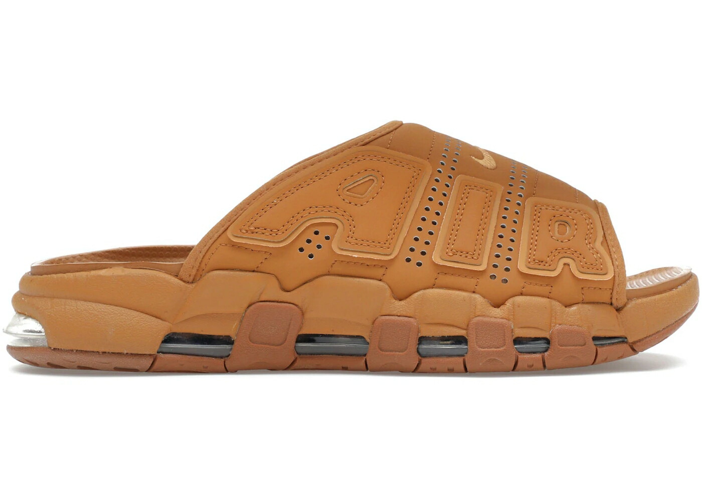 ナイキ アップテンポ サンダル ウィート エアモアアップテンポ モアテン スニーカー メンズ NIKE AIR MORE UPTEMPO SLIDE FLAX / WHEAT FLAX|スニケス