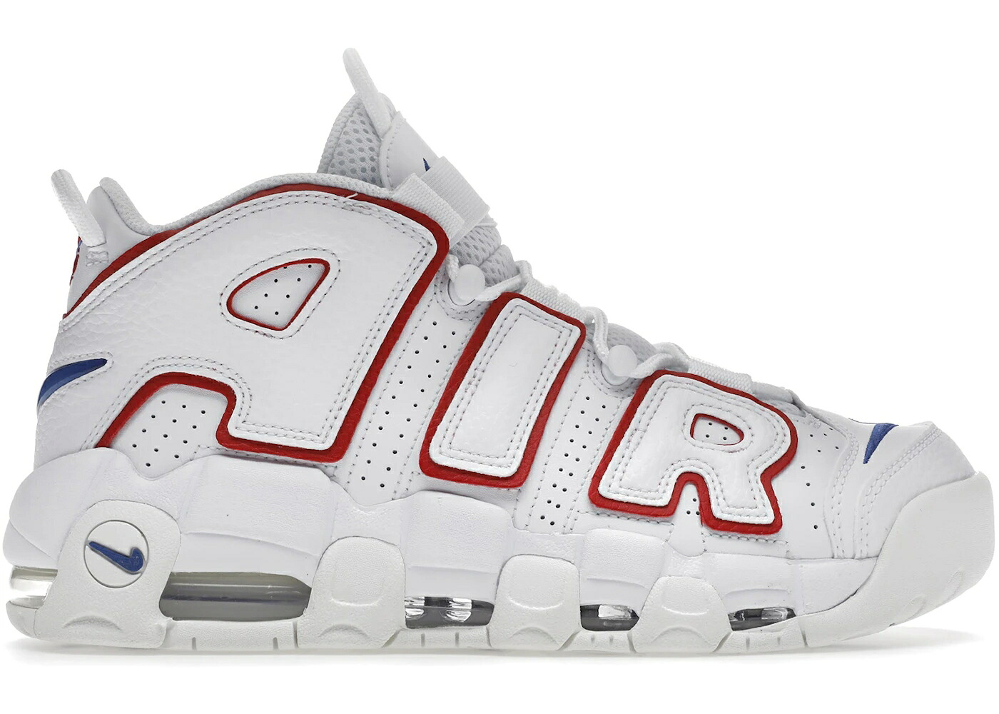 ナイキ アップテンポ 白色 ホワイト 赤 レッド ゲーム エアモアアップテンポ モアテン スニーカー メンズ NIKE AIR MORE UPTEMPO 96 USA / WHITE UNIVERSITY RED SAIL GAME｜スニケス