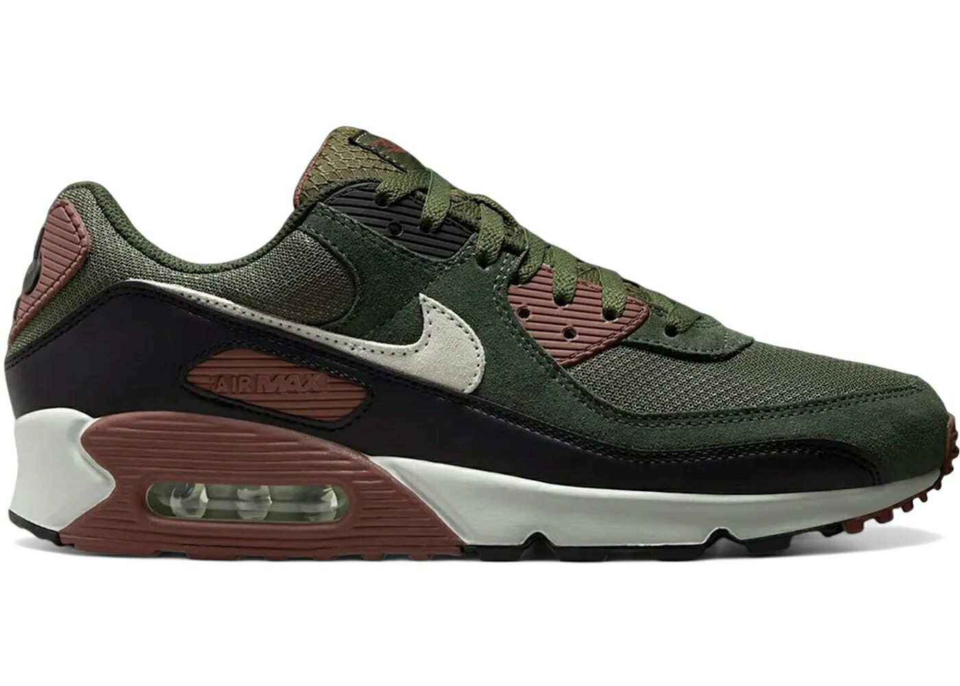 ナイキ マックス カーゴ カーキ 銀色 シルバー 赤 レッド エアマックス \u0026 スニーカー メンズ NIKE AIR MAX 90 BEEF BROCCOLI / CARGO KHAKI LIGHT SILVER RED
