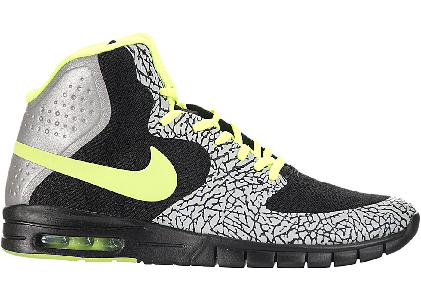 ナイキ エスビー ポール ハイパーフューズ マックス 黒色 ブラック 銀色 シルバー スニーカー メンズ NIKE SB PAUL RODRIGUEZ HYPERFUSE MAX DJ CLARK KENT 112 / BLACK VOLT METALLIC SILVER
