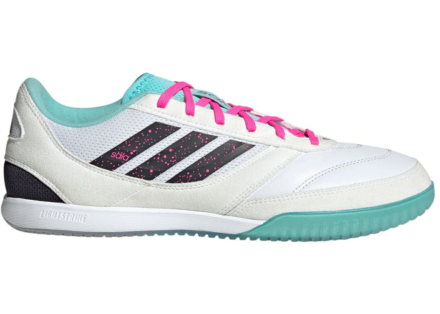 アディダス 白色 ホワイト 黒色 ブラック アクア スニーカー メンズ ADIDAS TOP SALA COMPETITION 2 INDOOR CLOUD WHITE AURORA BLACK FLASH AQUA / CLOUD WHITE AURORA BLACK FLASH
