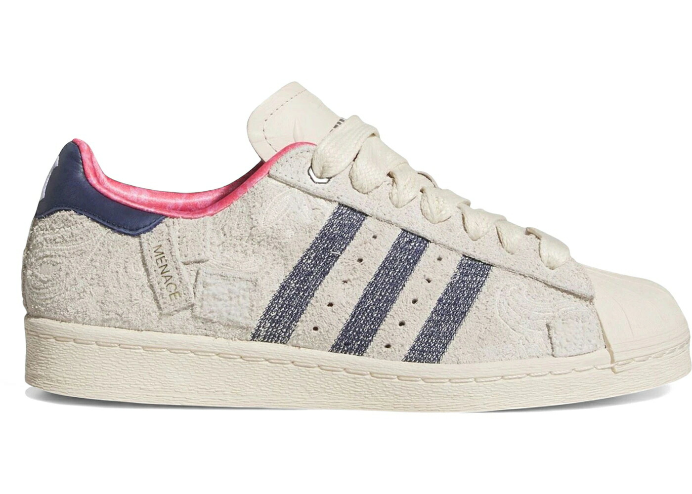 アディダス スーパースター 白色 ホワイト 青色 ブルー ローズ スニーカー メンズ ADIDAS SUPERSTAR MENACE / WONDER WHITE DARK BLUE HAZE ROSE