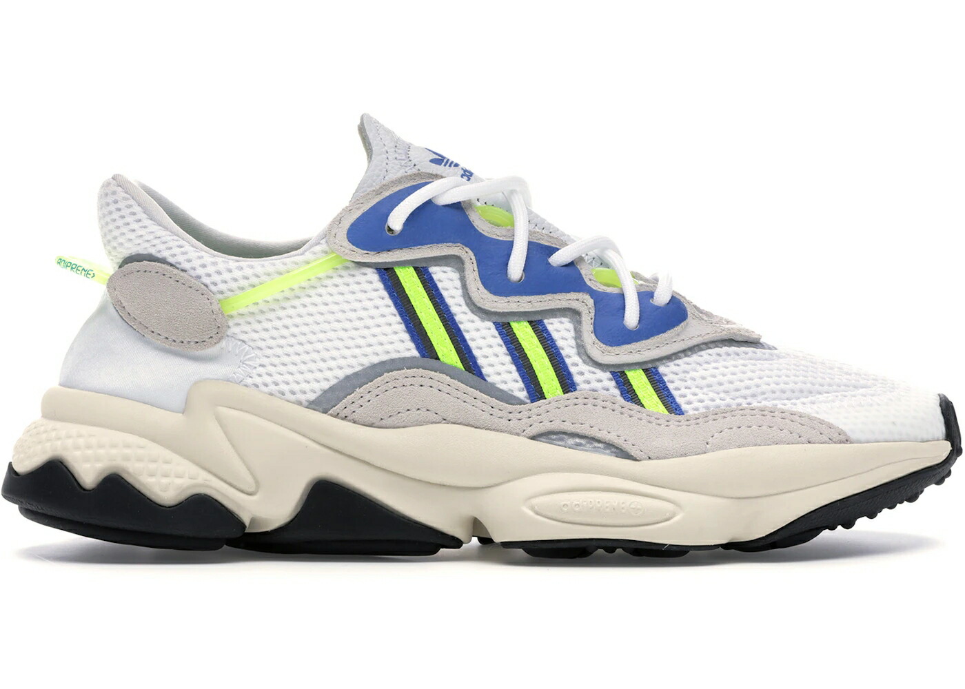 アディダス 白色 ホワイト 黄色 イエロー 灰色 グレー スニーカー メンズ ADIDAS OZWEEGO CLOUD WHITE SOLAR YELLOW / CLOUD WHITE GREY ONE SOLAR｜スニケス