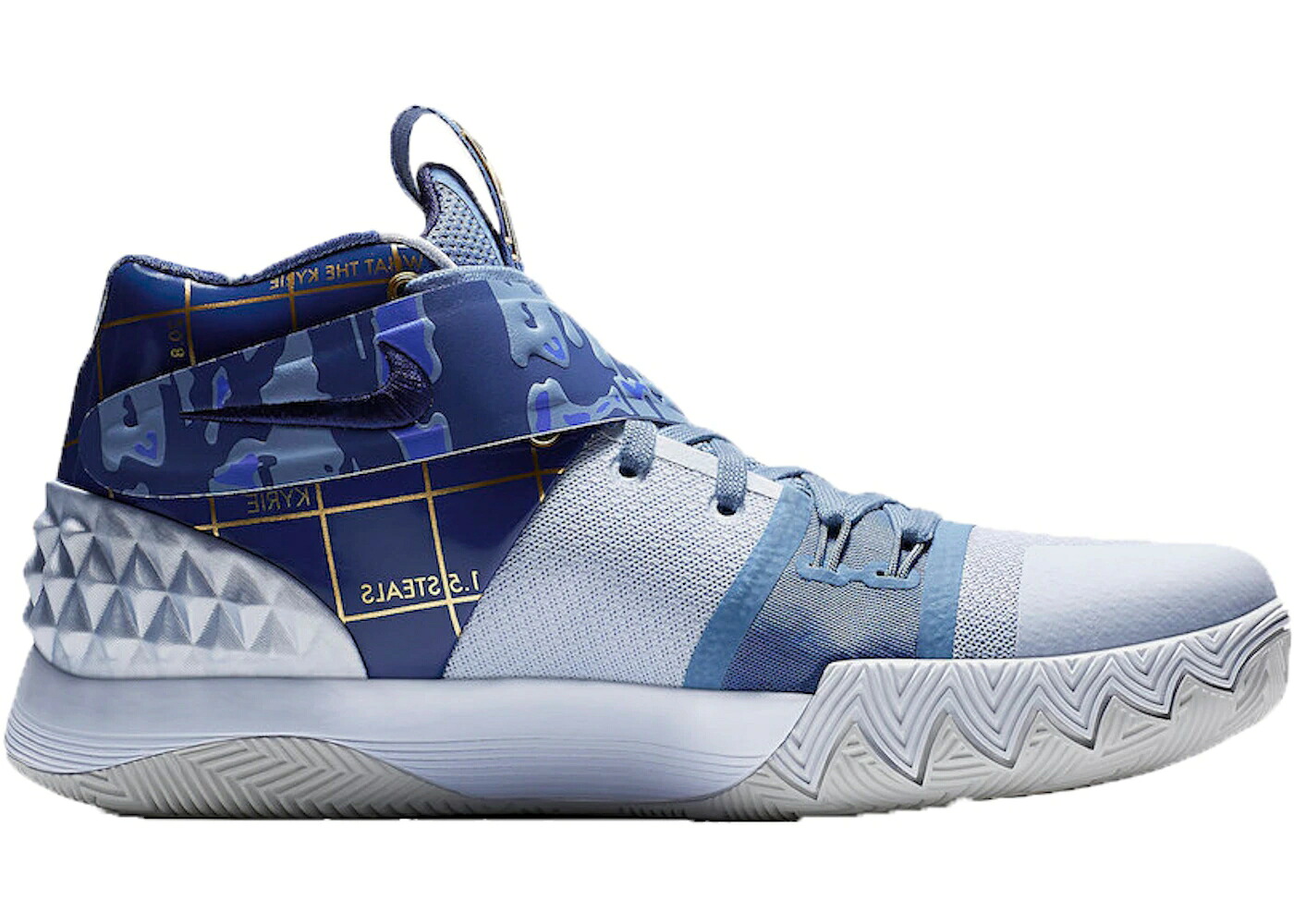ナイキ カイリー 変わり種 青味 青み ゴールド スニーカー メンズ NIKE KYRIE S1 HYBRID BLUE/GOLD / BLUE GOLD